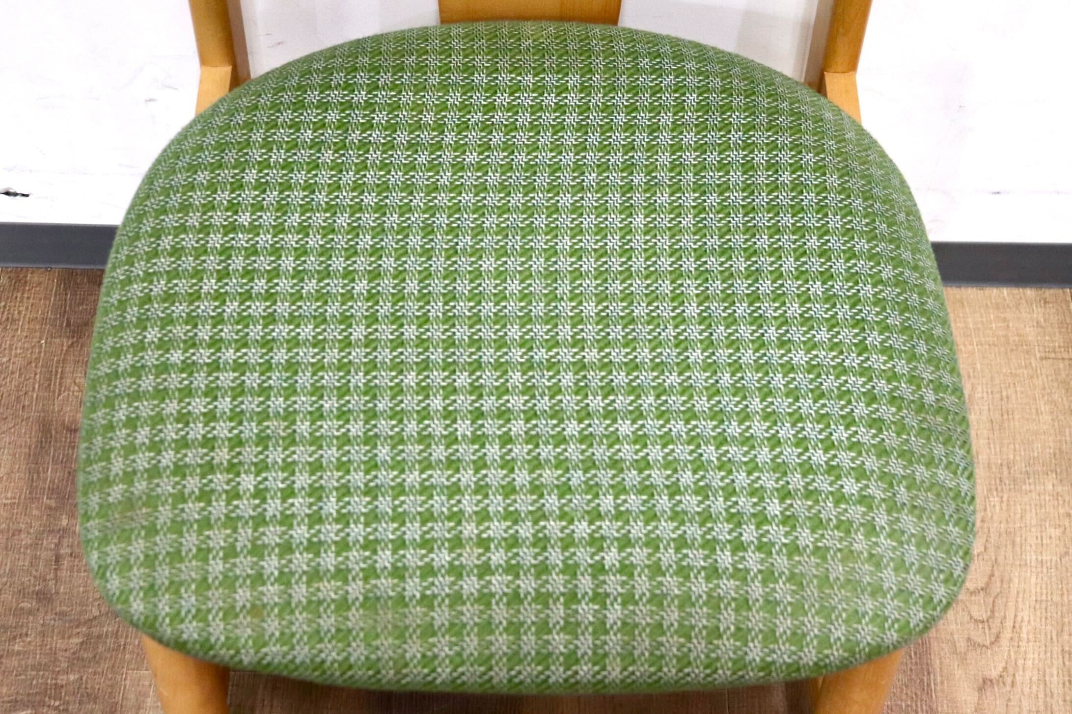 GMHH429A○karimoku / カリモク ダイニングチェア アームレスチェア 椅子 ファブリック カントリー モダン レトロ グリーン 国産家具