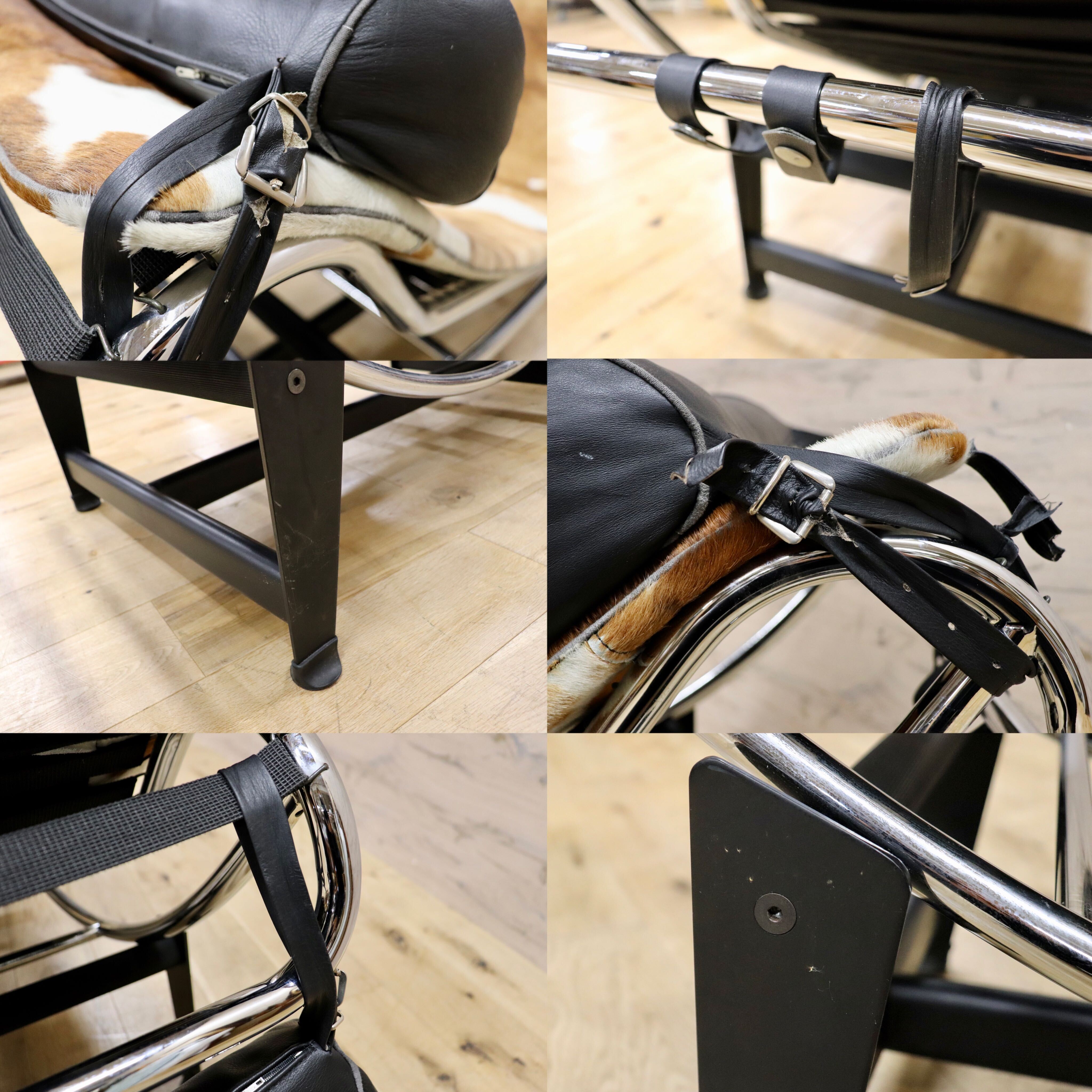 GMHK838○ル・コルビュジエ LC4 シェーズロング ハラコ ヴィンテージ デザイナーズ 椅子 チェア モダン 家具 約30万 リプロダクト