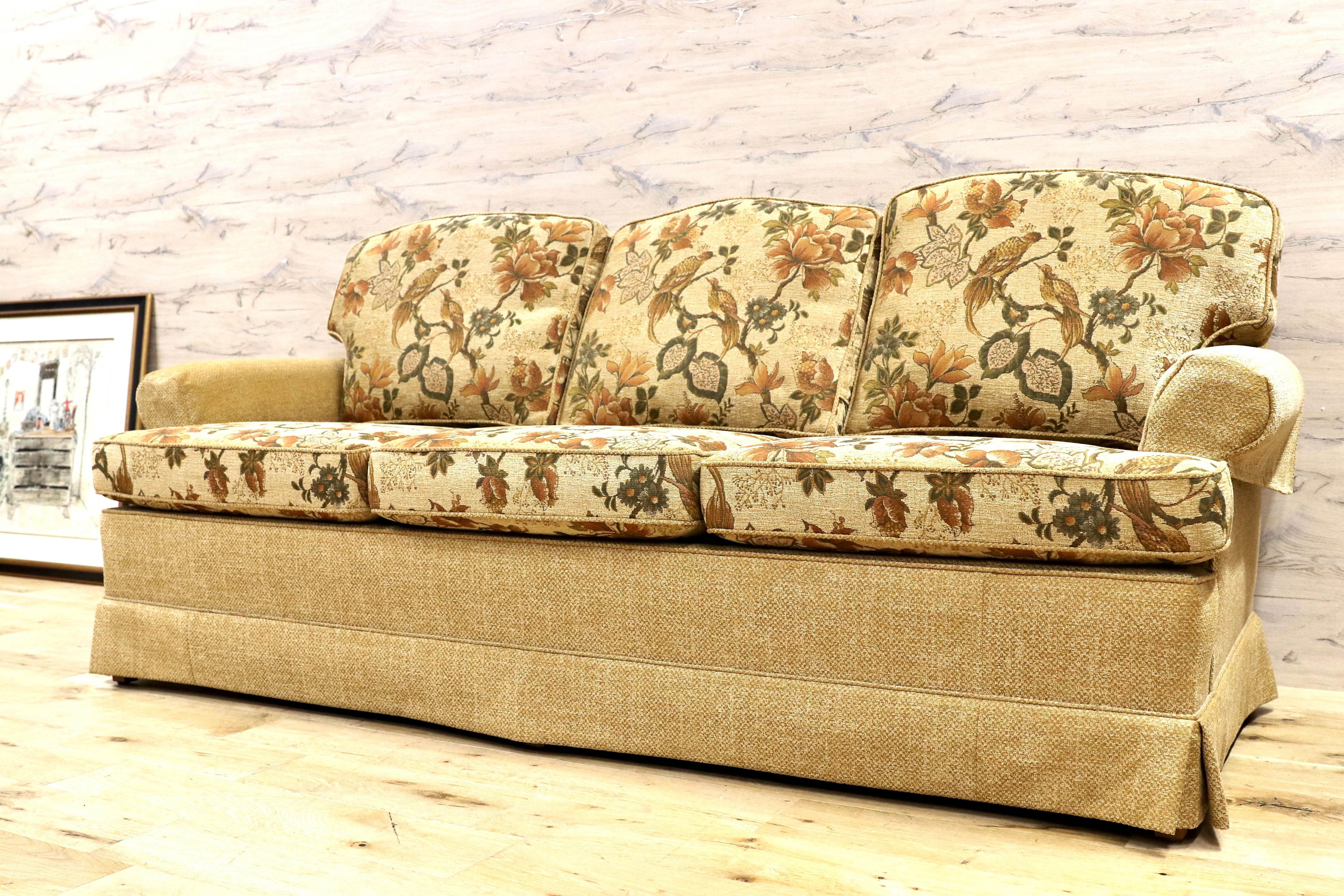 GMGS154B○DREXEL HERITAGE / ドレクセルヘリテイジ 最高級 3人掛けソファ トリプルソファ ファブリック クラシック 定価約120万 美品