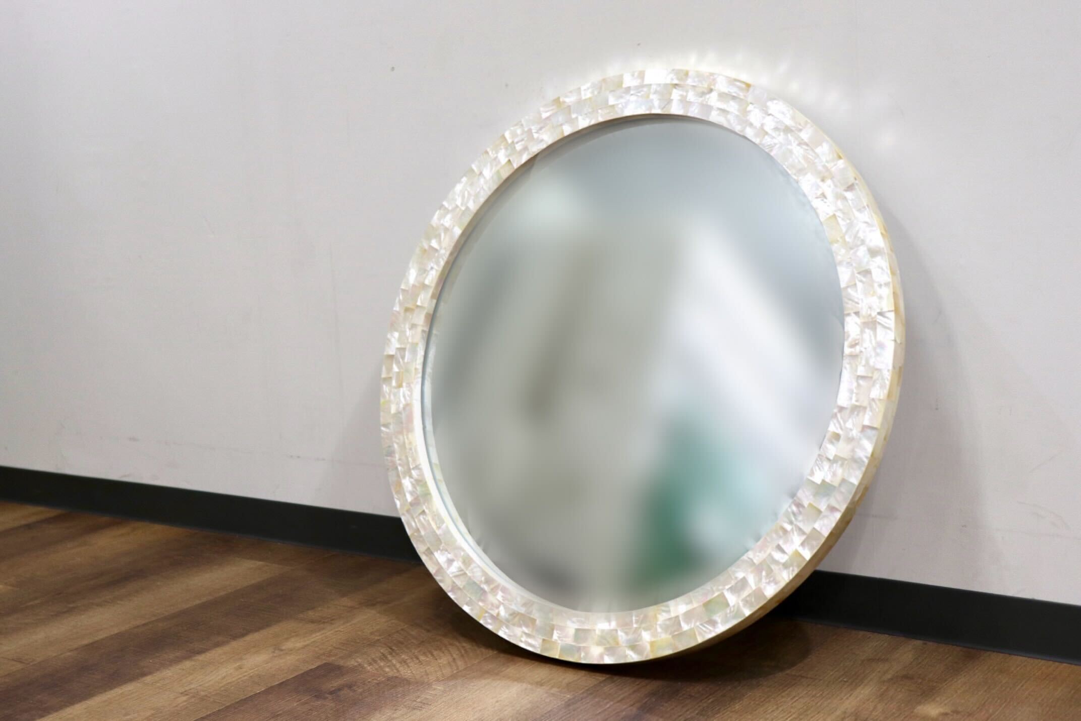 GMHK843○ASPLUND / アスプルンド パールミラー 壁掛けミラー ウォールミラー 鏡 姿見 ミラー 定価約7.3万 展示品