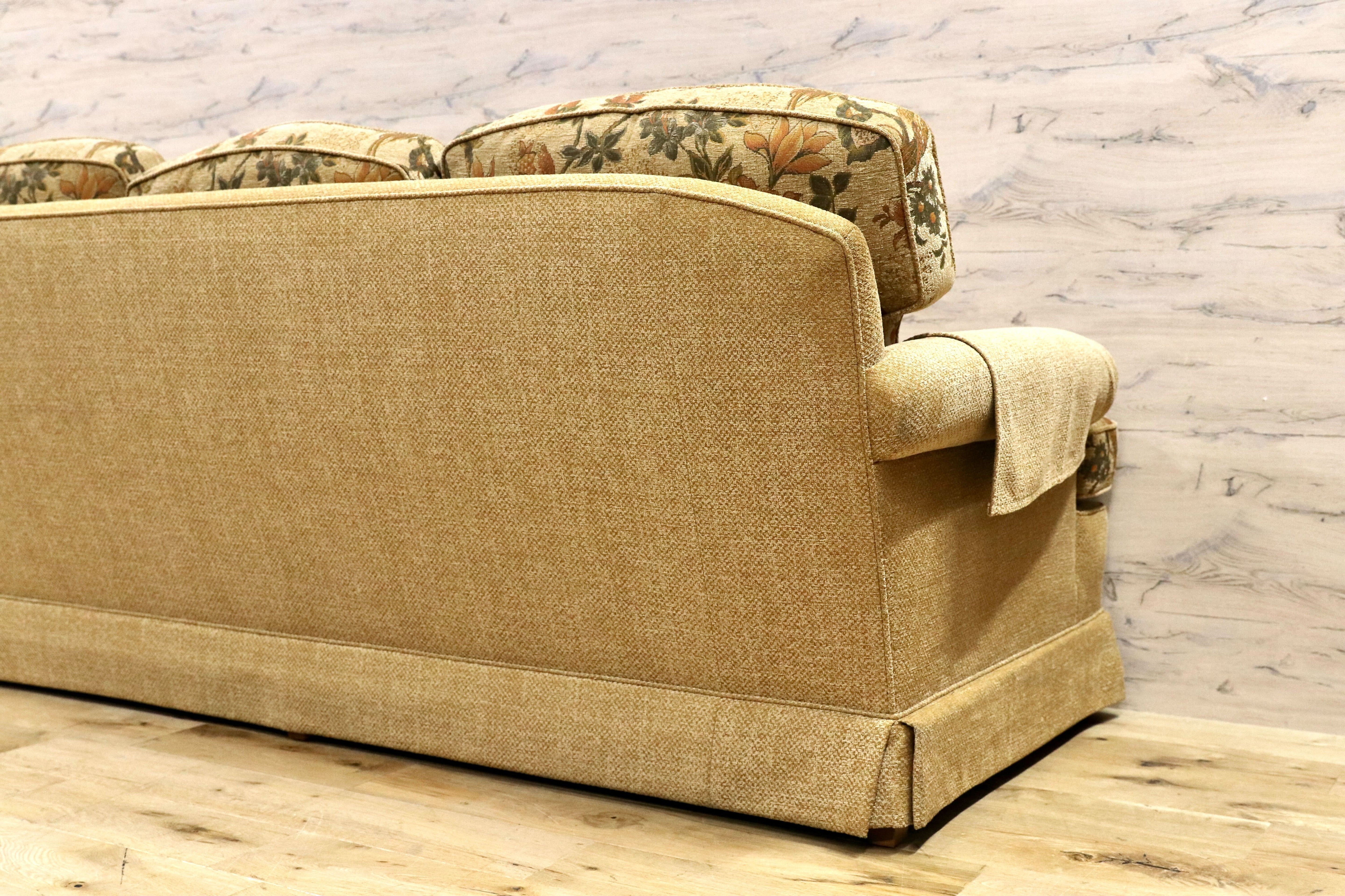 GMGS154B○DREXEL HERITAGE / ドレクセルヘリテイジ 最高級 3人掛けソファ トリプルソファ ファブリック クラシック 定価約120万 美品