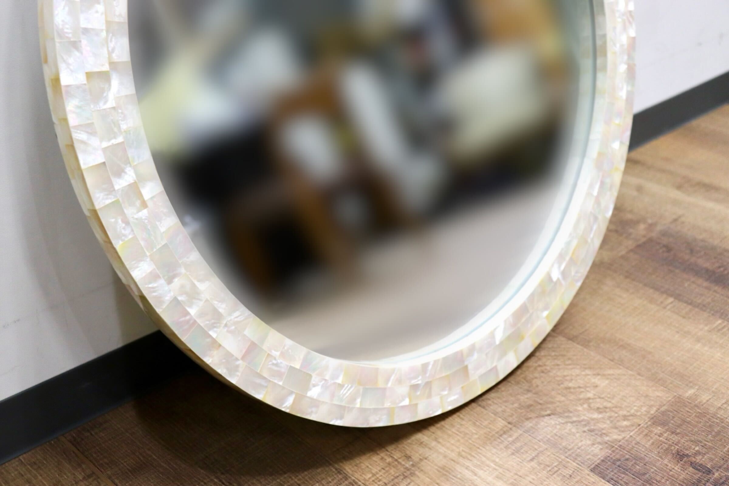 GMHK843○ASPLUND / アスプルンド パールミラー 壁掛けミラー ウォールミラー 鏡 姿見 ミラー 定価約7.3万 展示品