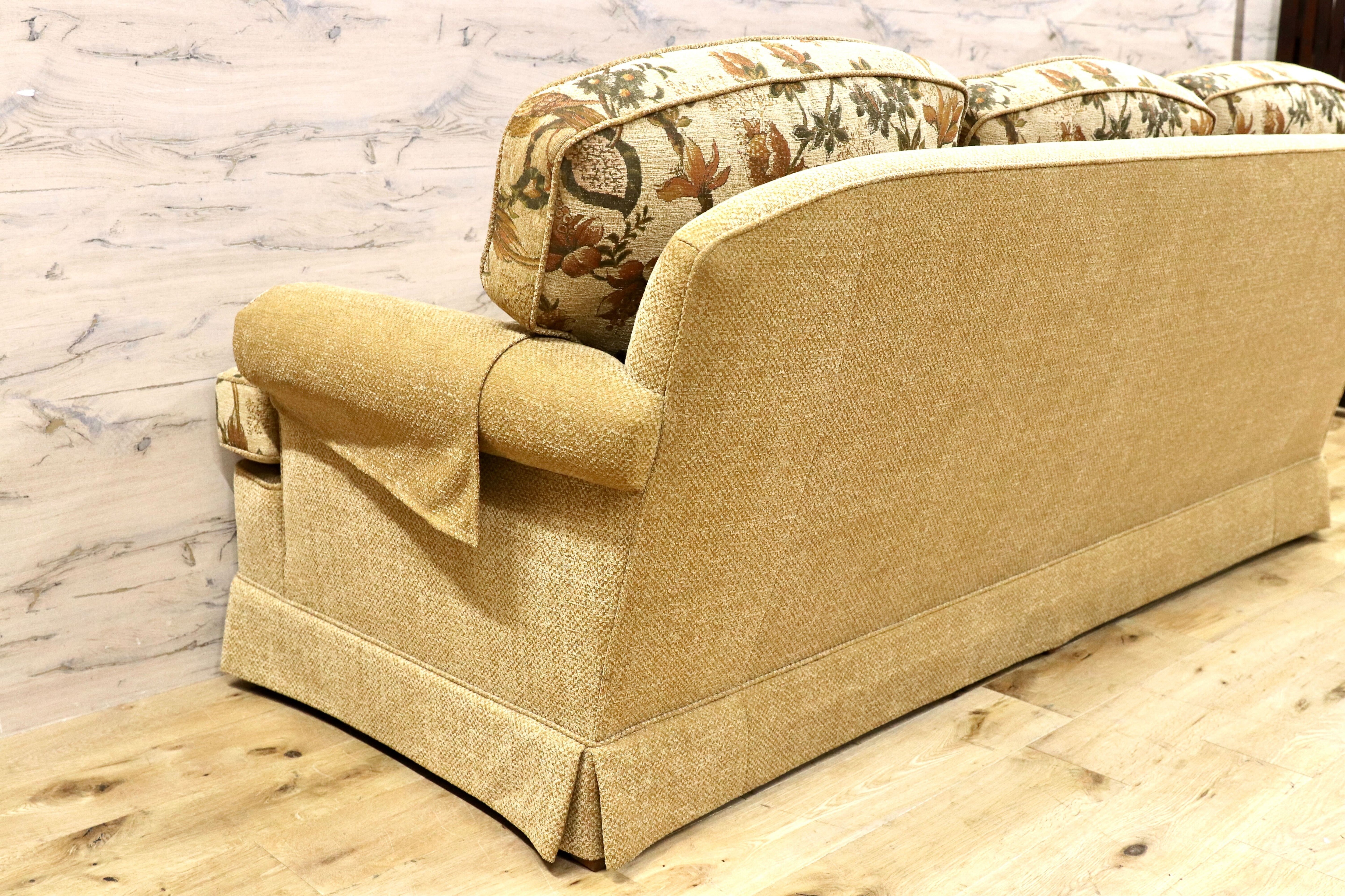 GMGS154B○DREXEL HERITAGE / ドレクセルヘリテイジ 最高級 3人掛けソファ トリプルソファ ファブリック クラシック 定価約120万 美品