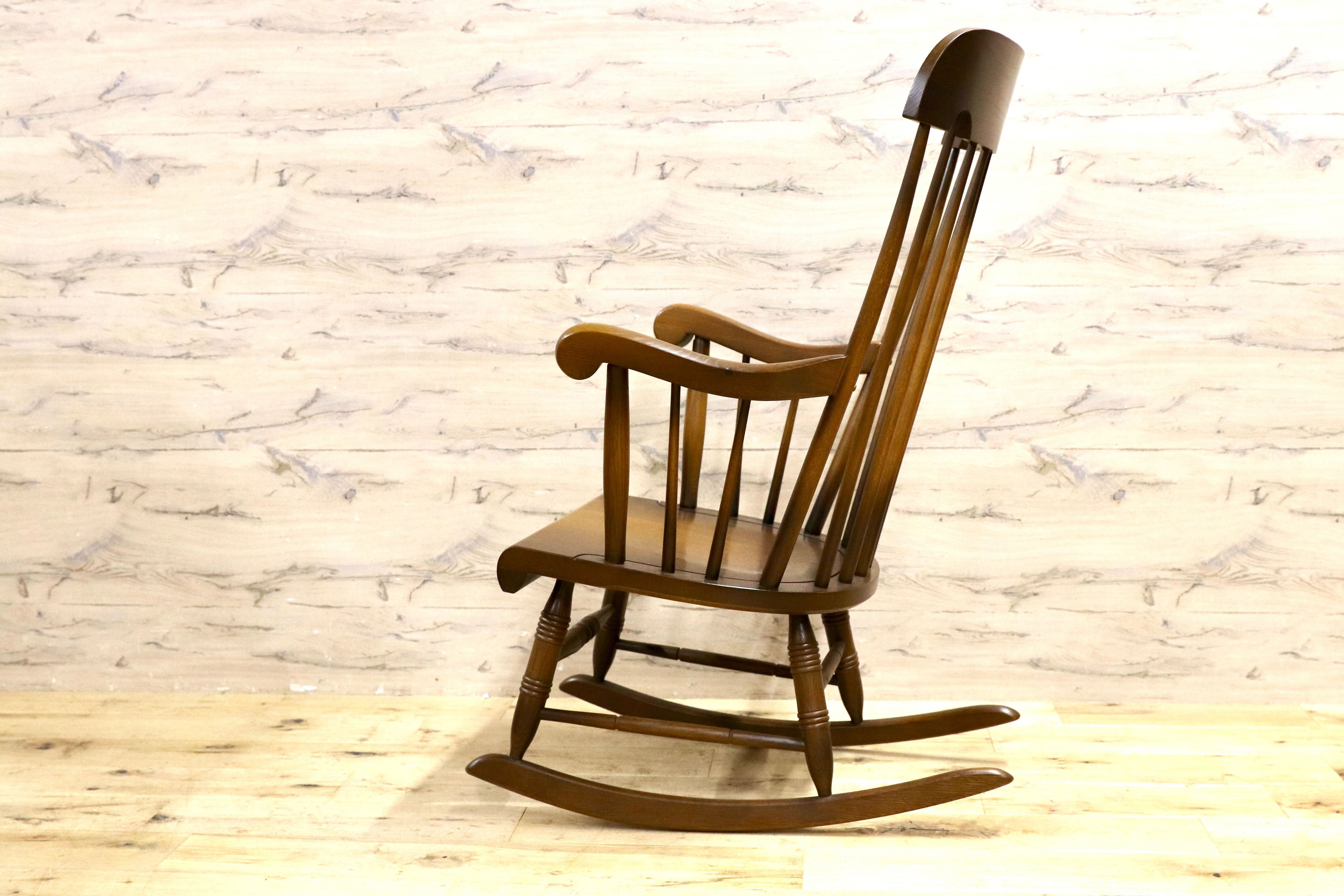 GMIS431○飛騨産業 / HIDA キツツキ 穂高 ロッキングチェア 揺り椅子 定価約9.9万