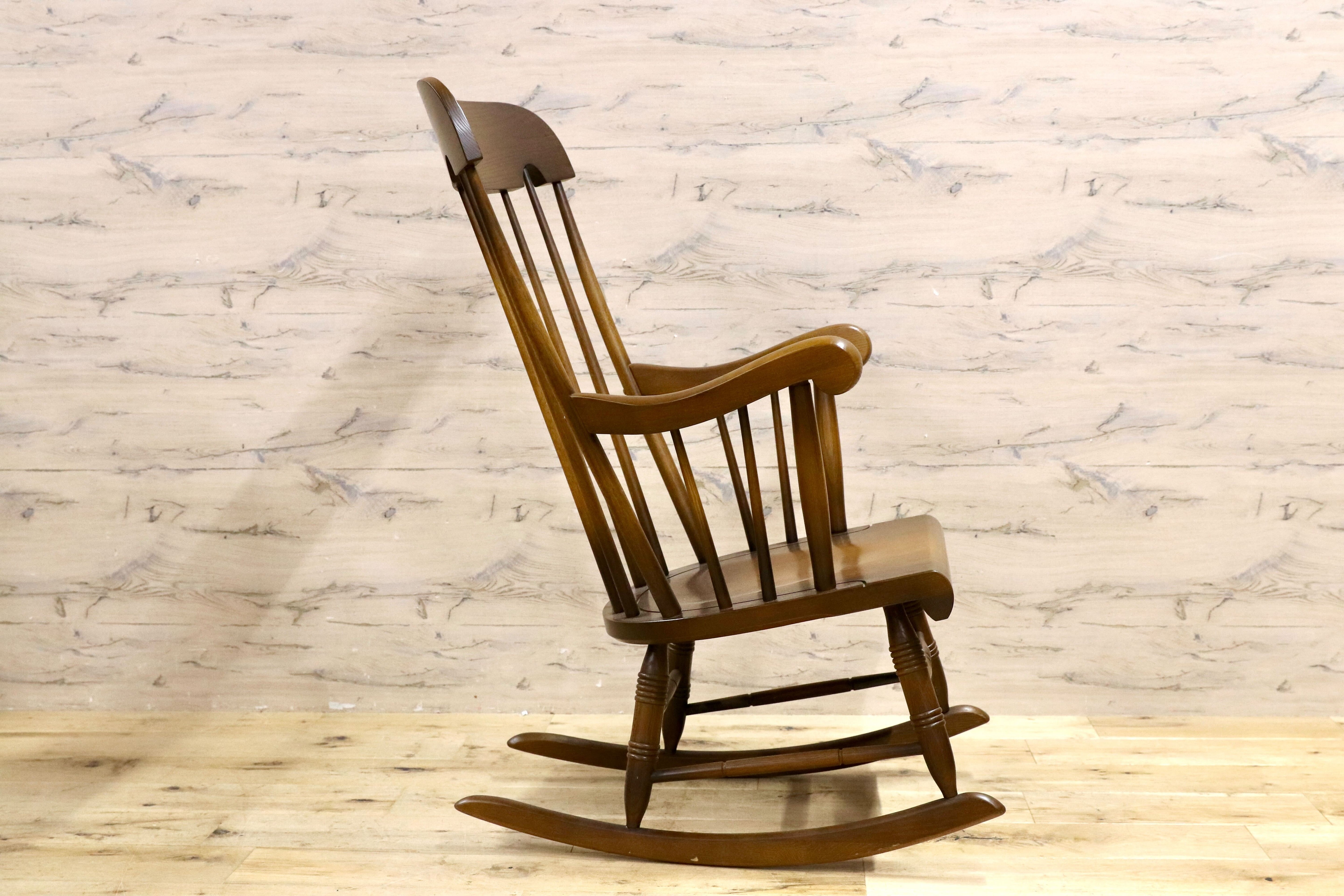 GMIS431○飛騨産業 / HIDA キツツキ 穂高 ロッキングチェア 揺り椅子 定価約9.9万