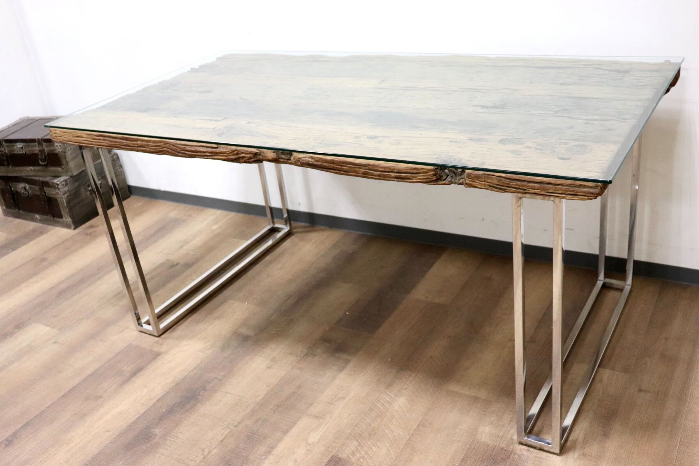 GMHK82○FAR EAST FURNITURE RAILWAY ダイニングテーブル 作業台 食卓テーブル ASPLUND インダストリアル 廃番 定価約22万