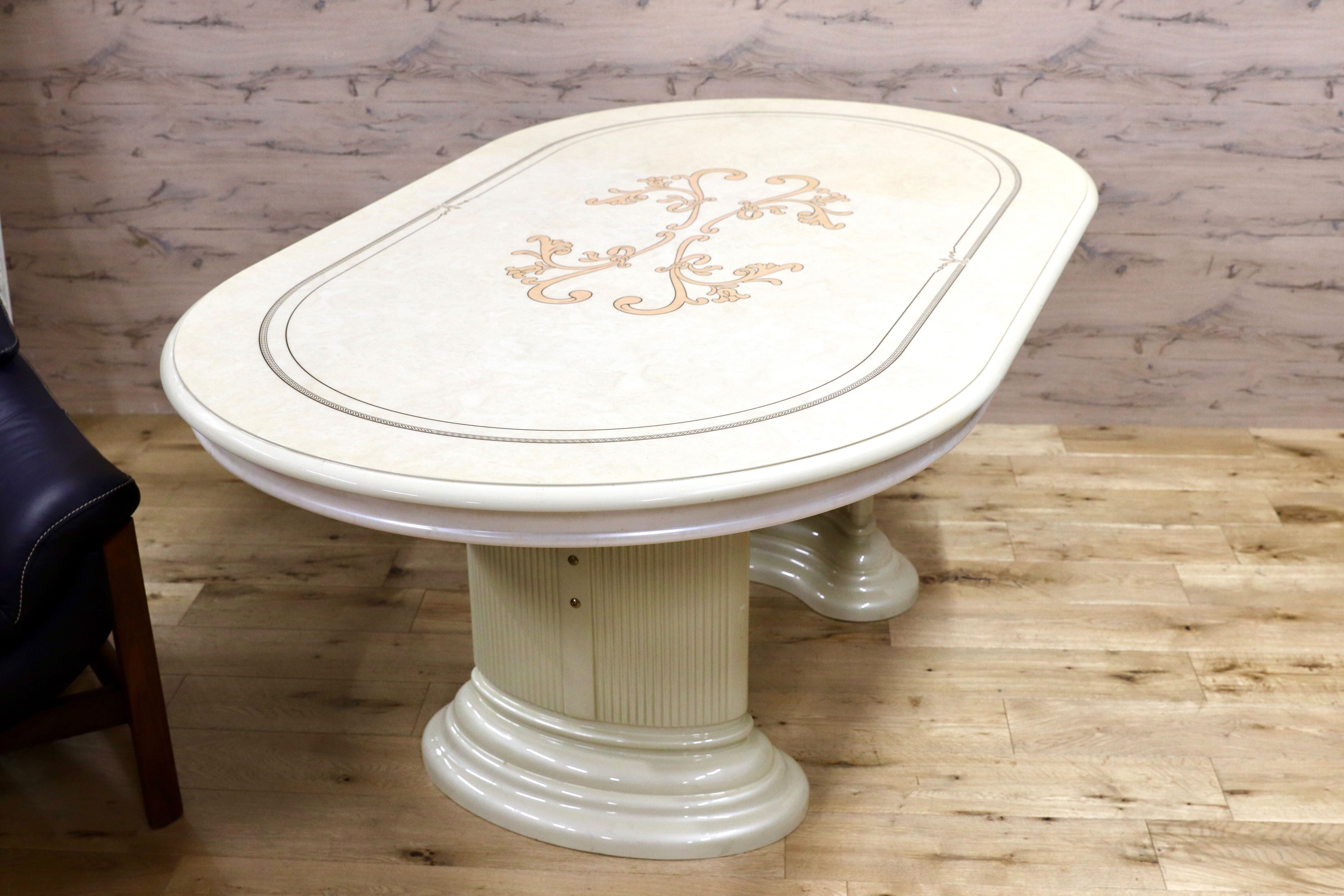 GMIS432○Saltarelli MOBILI / サルタレッリモビリ フローレンス ダイニングテーブル 食卓テーブル ロココ調 クラシック 約28万