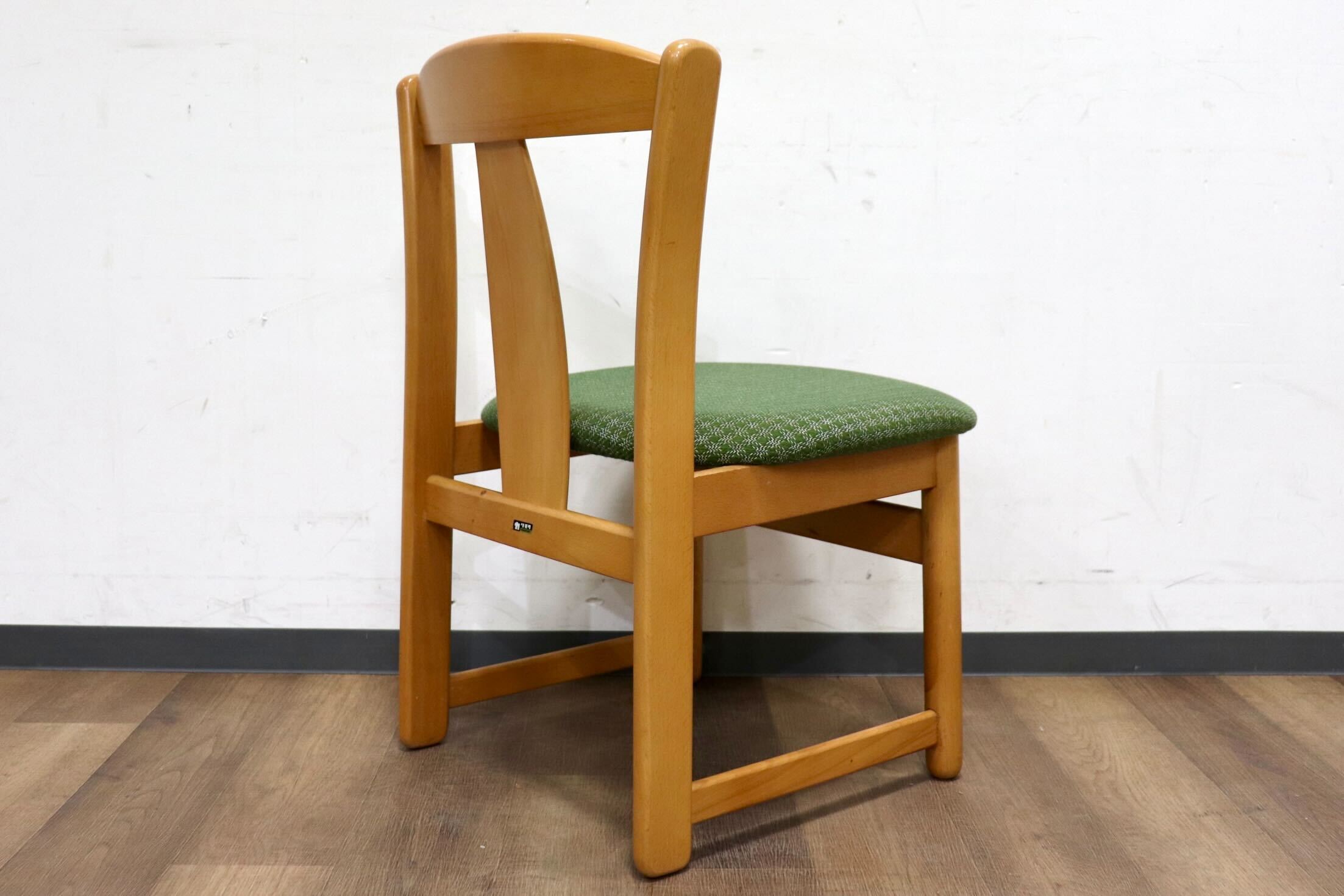 GMHH429B○karimoku / カリモク ダイニングチェア アームレスチェア 椅子 ファブリック カントリー モダン レトロ グリーン 国産家具