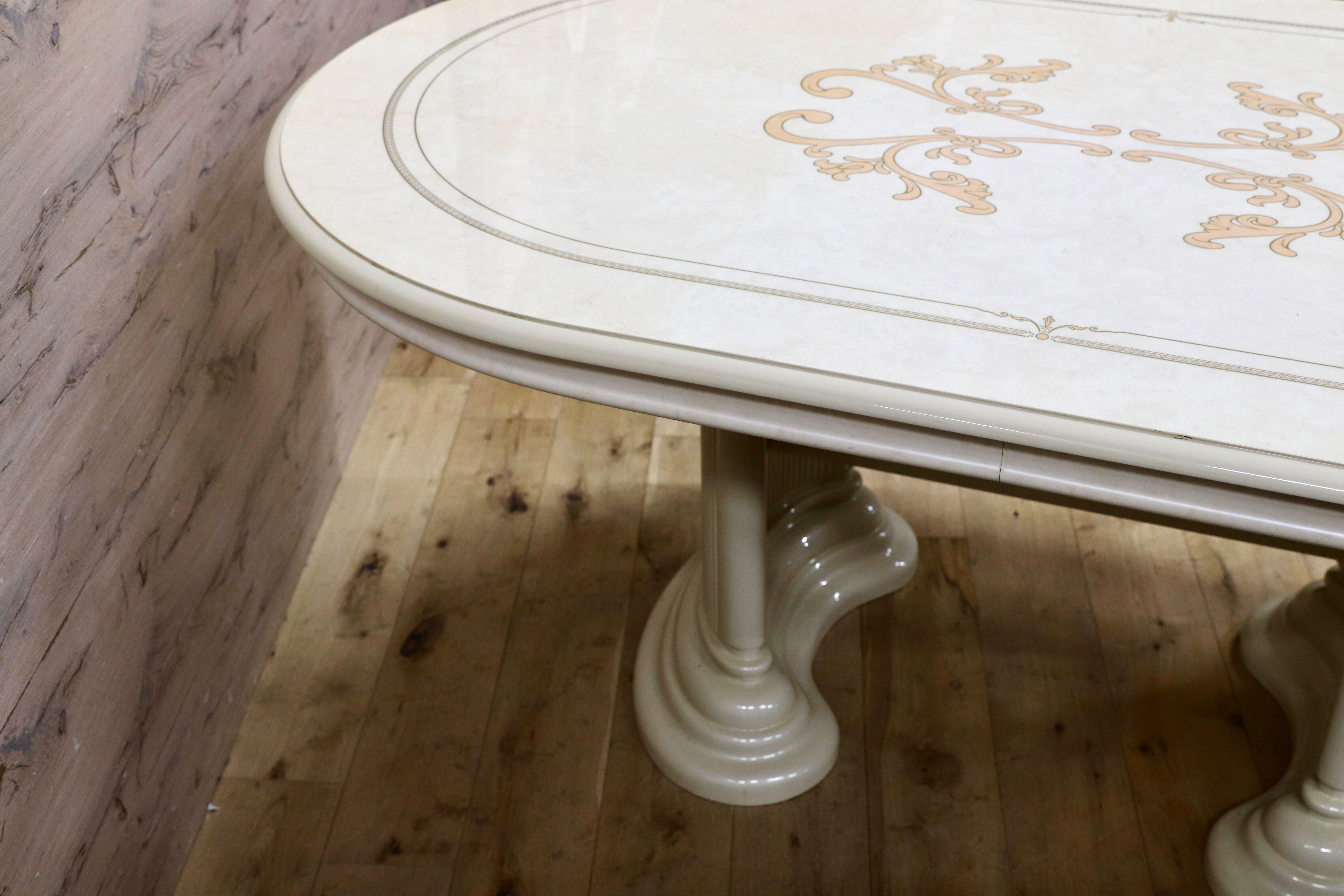 GMIS432○Saltarelli MOBILI / サルタレッリモビリ フローレンス ダイニングテーブル 食卓テーブル ロココ調 クラシック 約28万