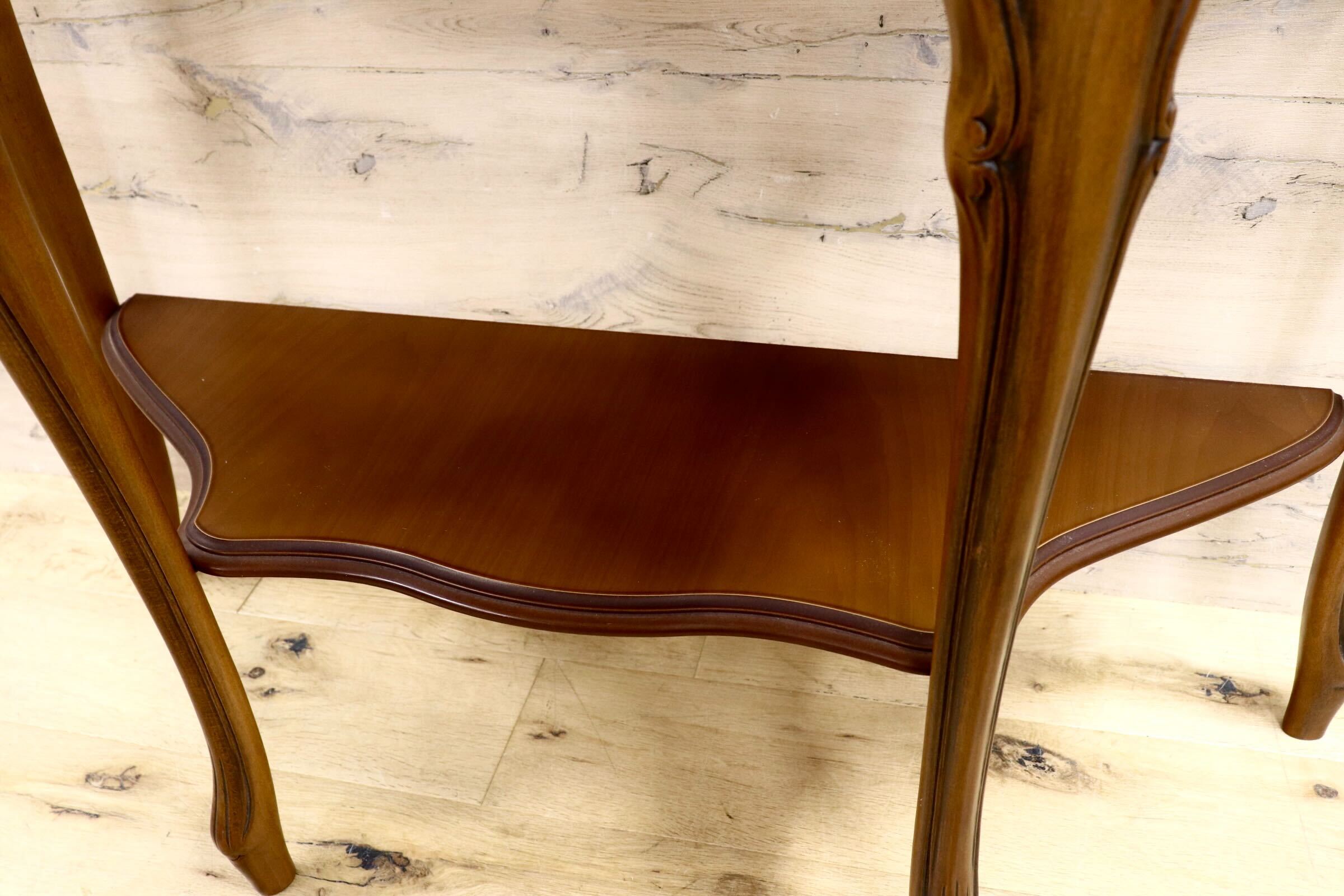 GMIH145○イタリア製 コンソールテーブル サイドテーブル クラシック アンティーク調 飾り台 花台 猫脚 天板大理石