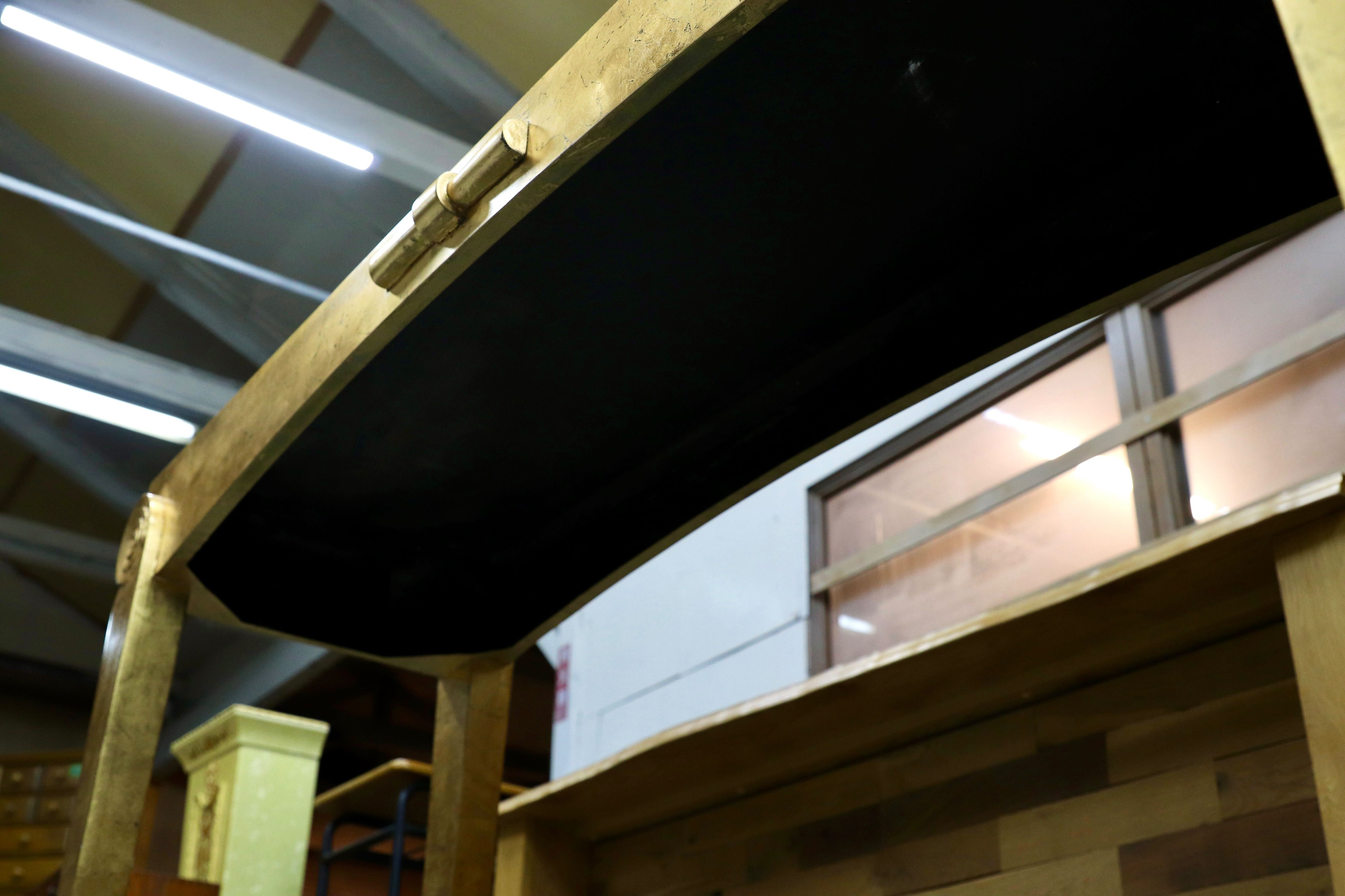 GMHN357○ゴールド クラシック エレガント コンソール テーブル 飾り台 店舗什器 検)スペイン マリネール