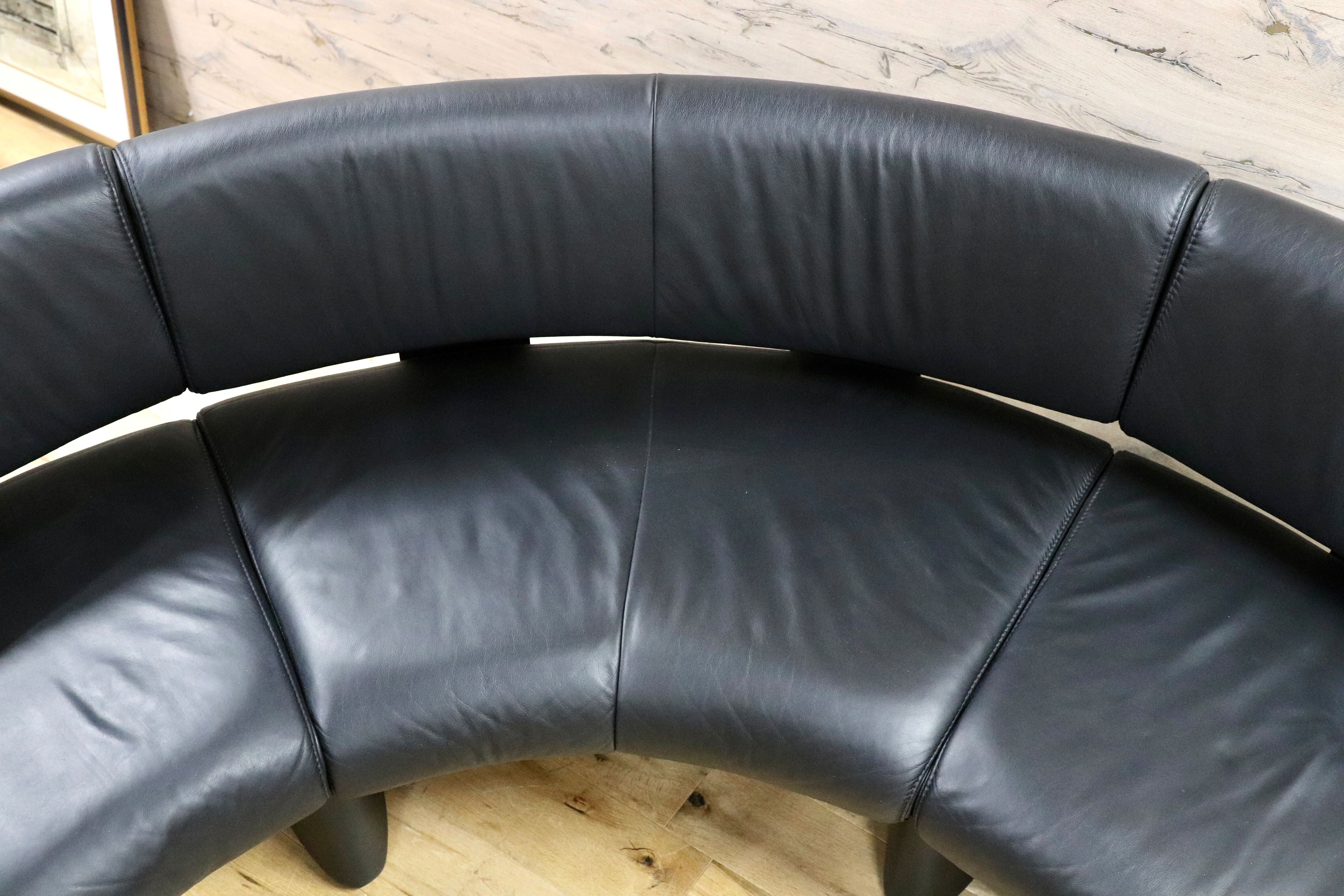 GMGF100○himolla / ヒモラ model.1300 ベンチソファ リビングソファ トリプルソファ 黒本革 ドイツ IDC大塚家具 最高級 約80万※発送不可