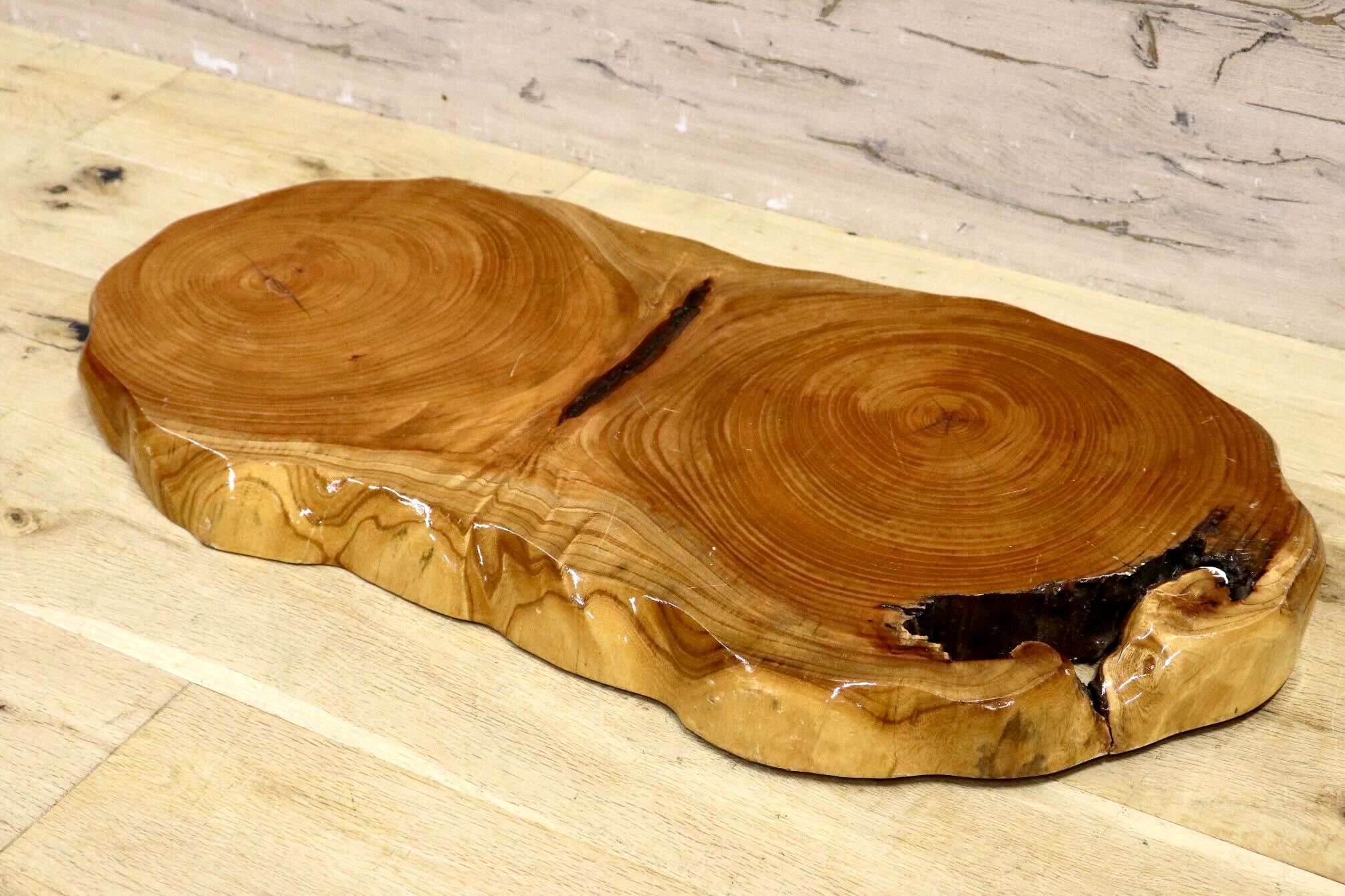 GMIS203○天然木 一枚板 花台 飾り台 盆栽台 無垢材 床の間 和風 骨董 アンティーク 古美術