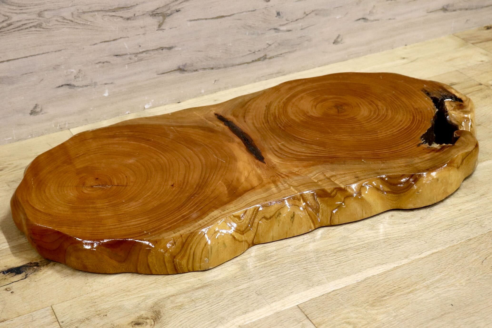 GMIS203○天然木 一枚板 花台 飾り台 盆栽台 無垢材 床の間 和風 骨董 アンティーク 古美術