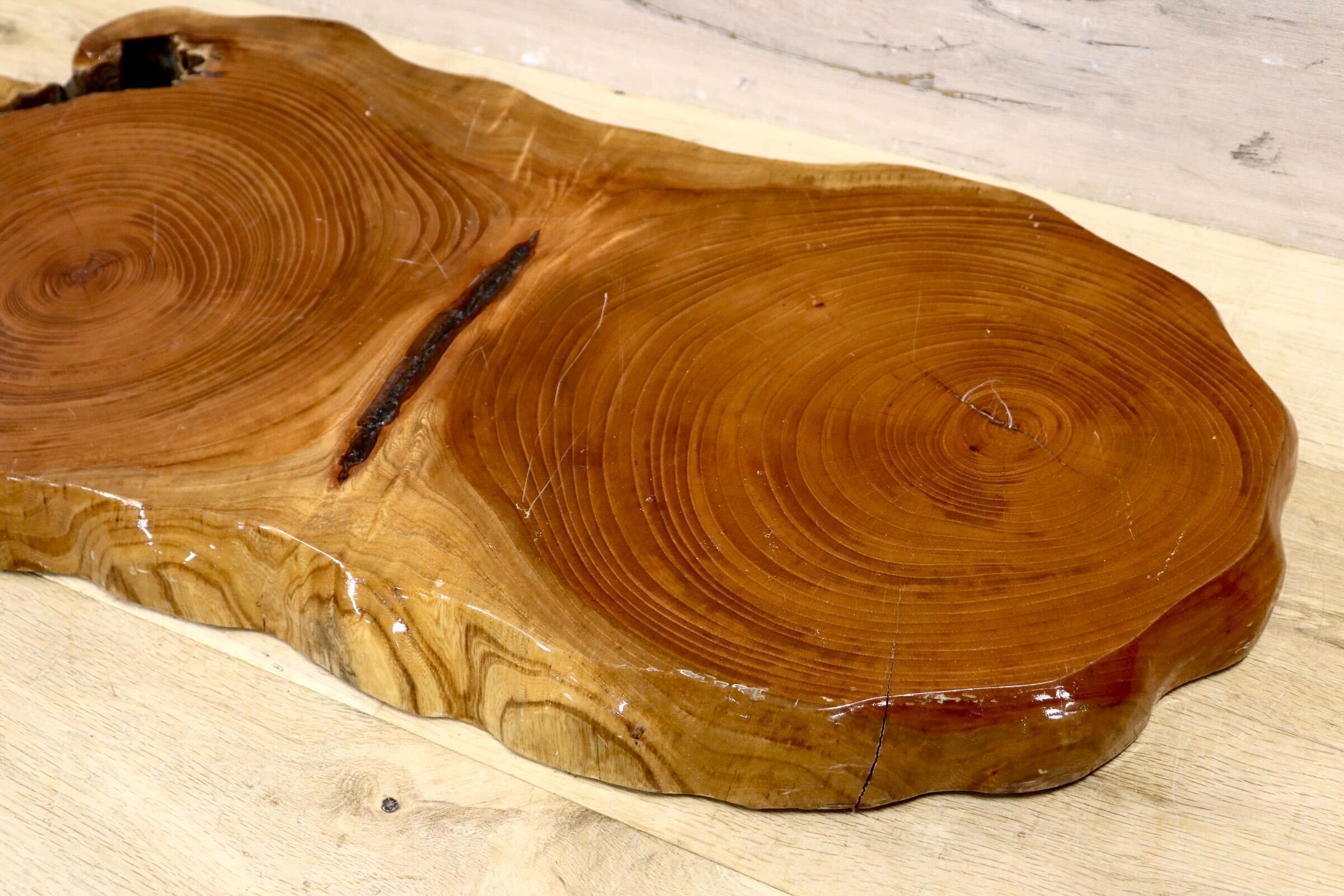 GMIS203○天然木 一枚板 花台 飾り台 盆栽台 無垢材 床の間 和風 骨董 アンティーク 古美術