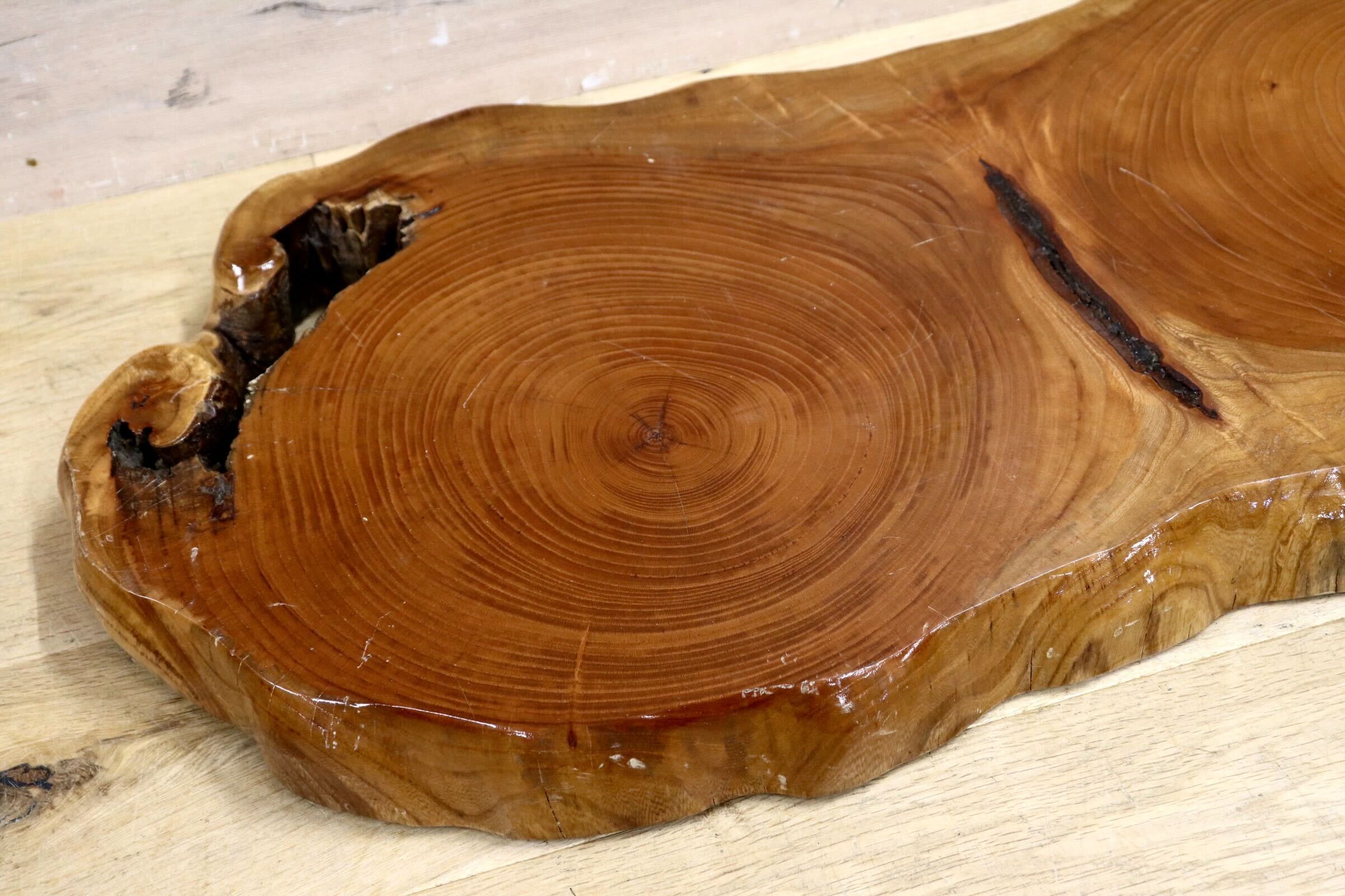 GMIS203○天然木 一枚板 花台 飾り台 盆栽台 無垢材 床の間 和風 骨董 アンティーク 古美術