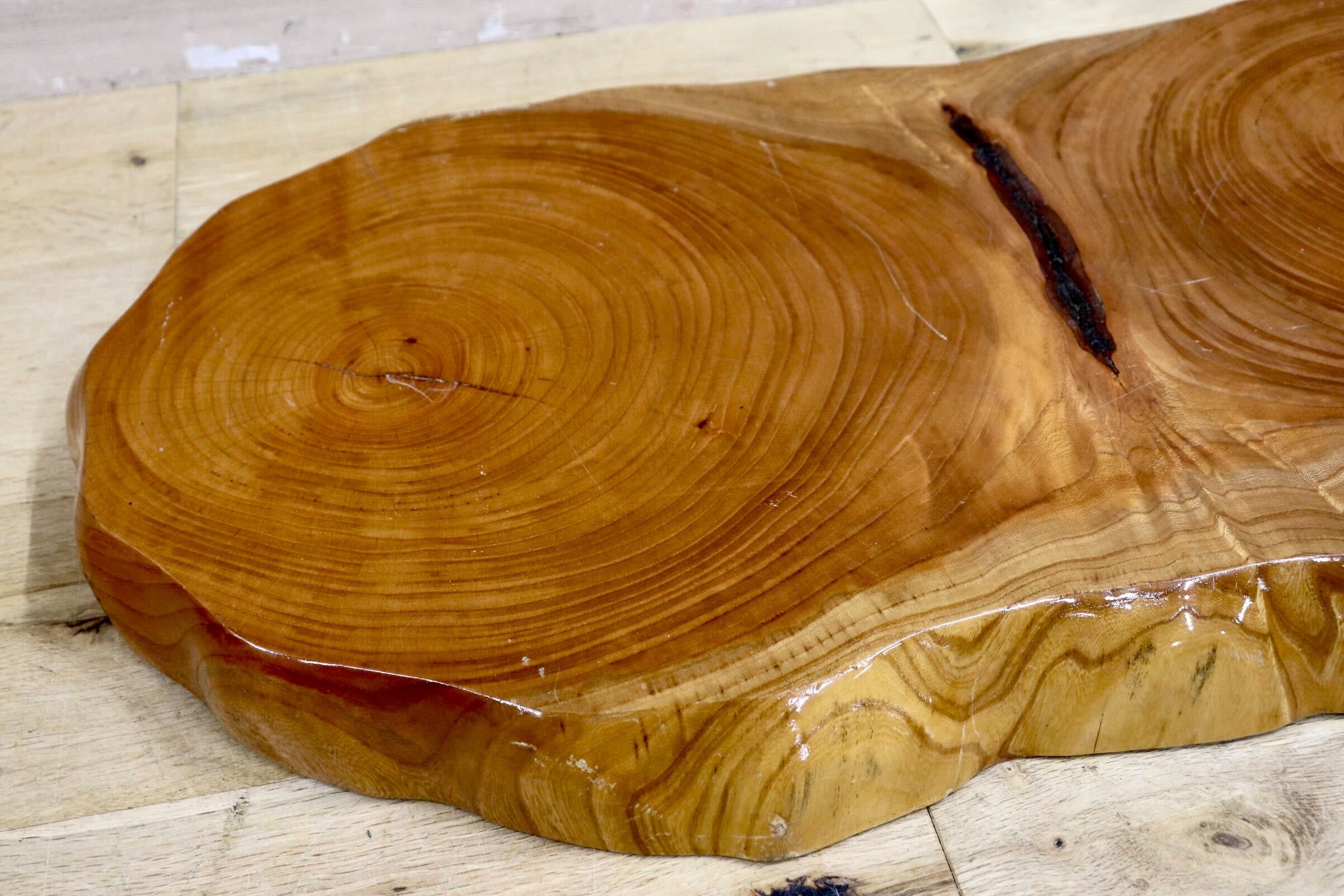 GMIS203○天然木 一枚板 花台 飾り台 盆栽台 無垢材 床の間 和風 骨董 アンティーク 古美術