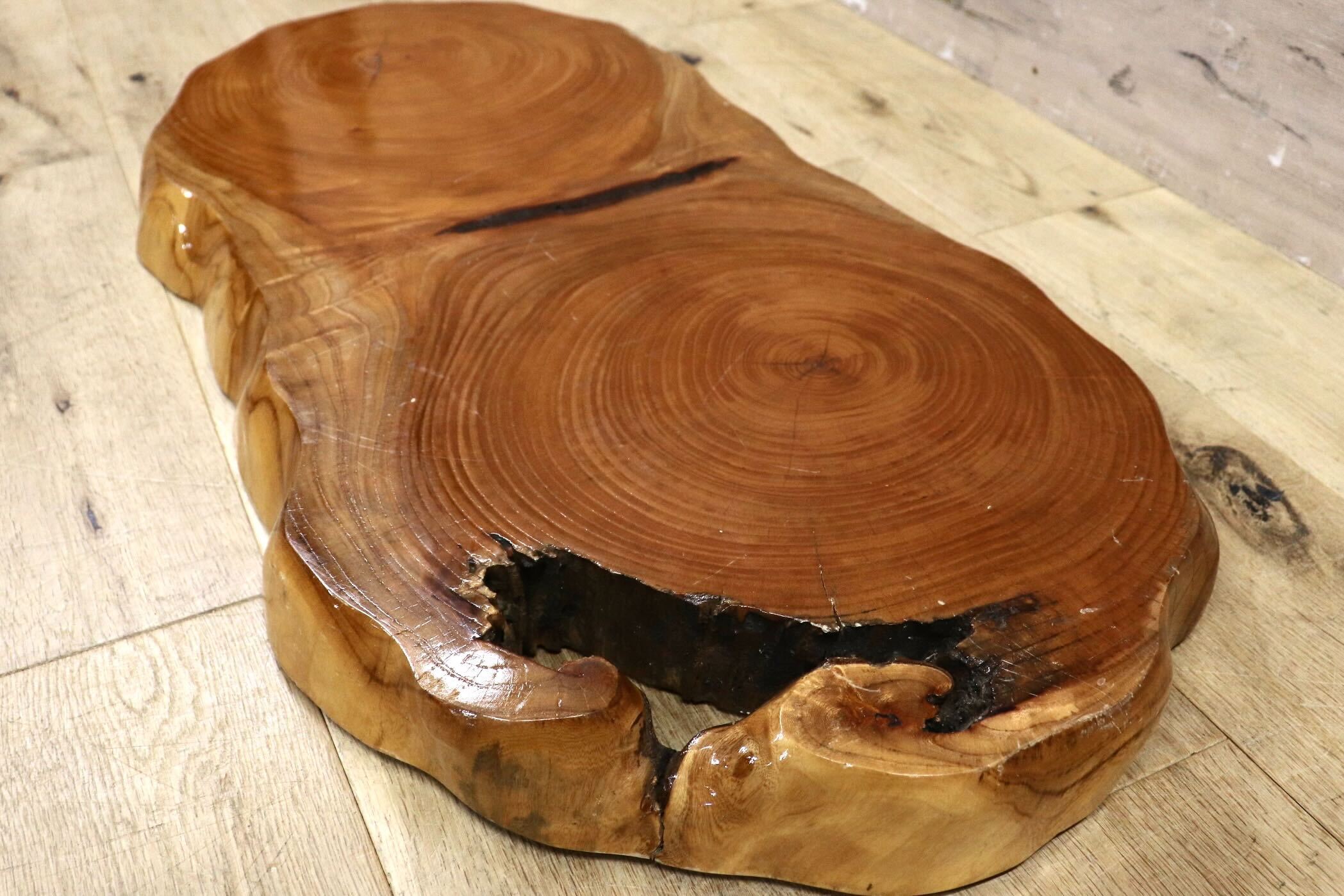 GMIS203○天然木 一枚板 花台 飾り台 盆栽台 無垢材 床の間 和風 骨董 アンティーク 古美術