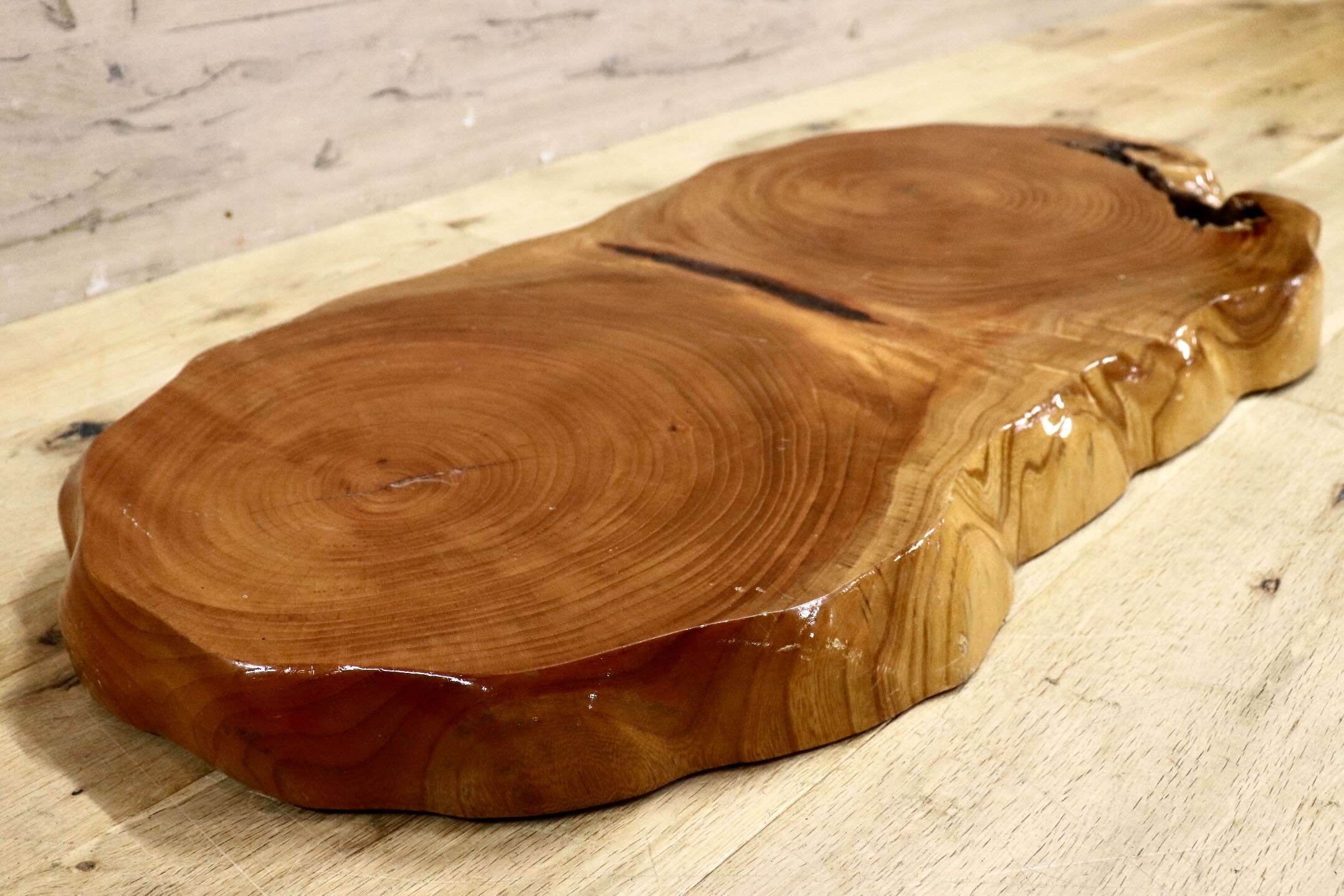 GMIS203○天然木 一枚板 花台 飾り台 盆栽台 無垢材 床の間 和風 骨董 アンティーク 古美術