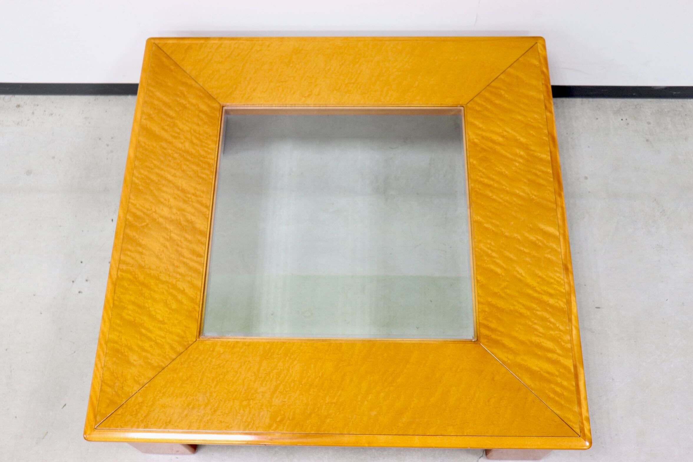 GMGK145○モリシゲ / MORISHIGE グラハム センターテーブル ガラステーブル バーズアイメープル IDC大塚家具 定価約17万