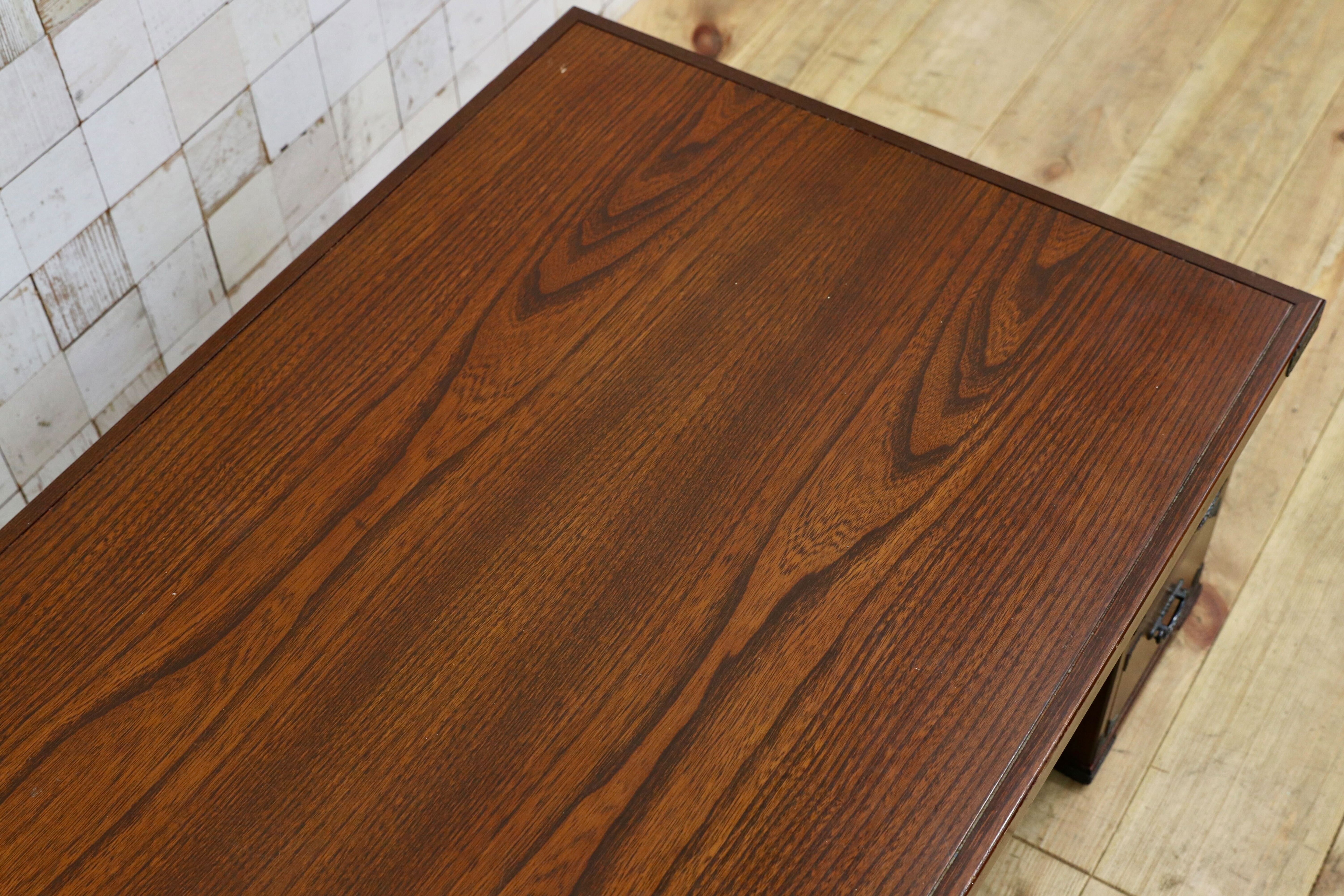 GMIS295○文机 和家具 レトロ 和モダン 座敷 和室 ローテーブル デスク アンティーク 座卓