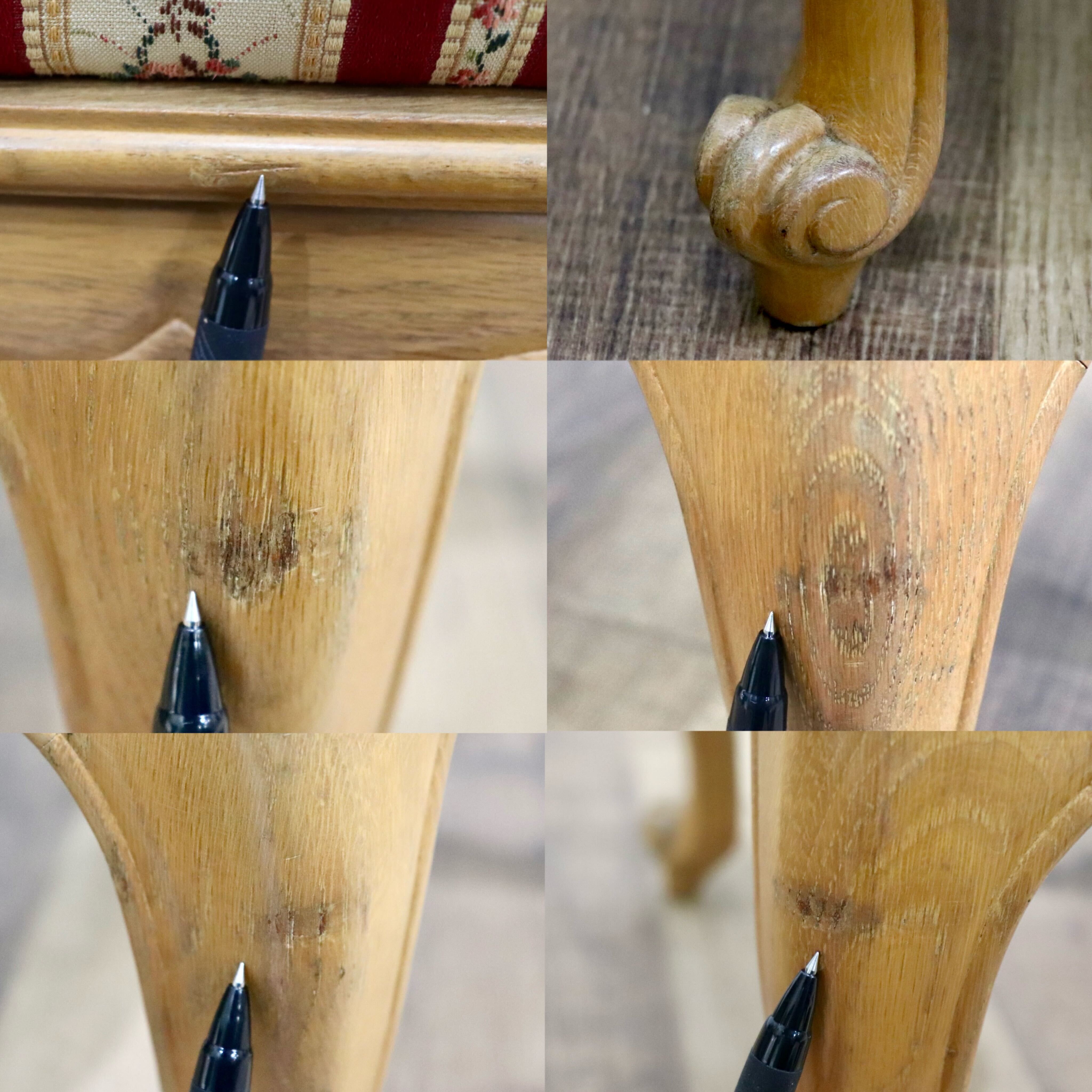 GMHK844○西洋 アンティーク スツール オットマン 猫脚 ファブリック クラシック ヨーロピアン