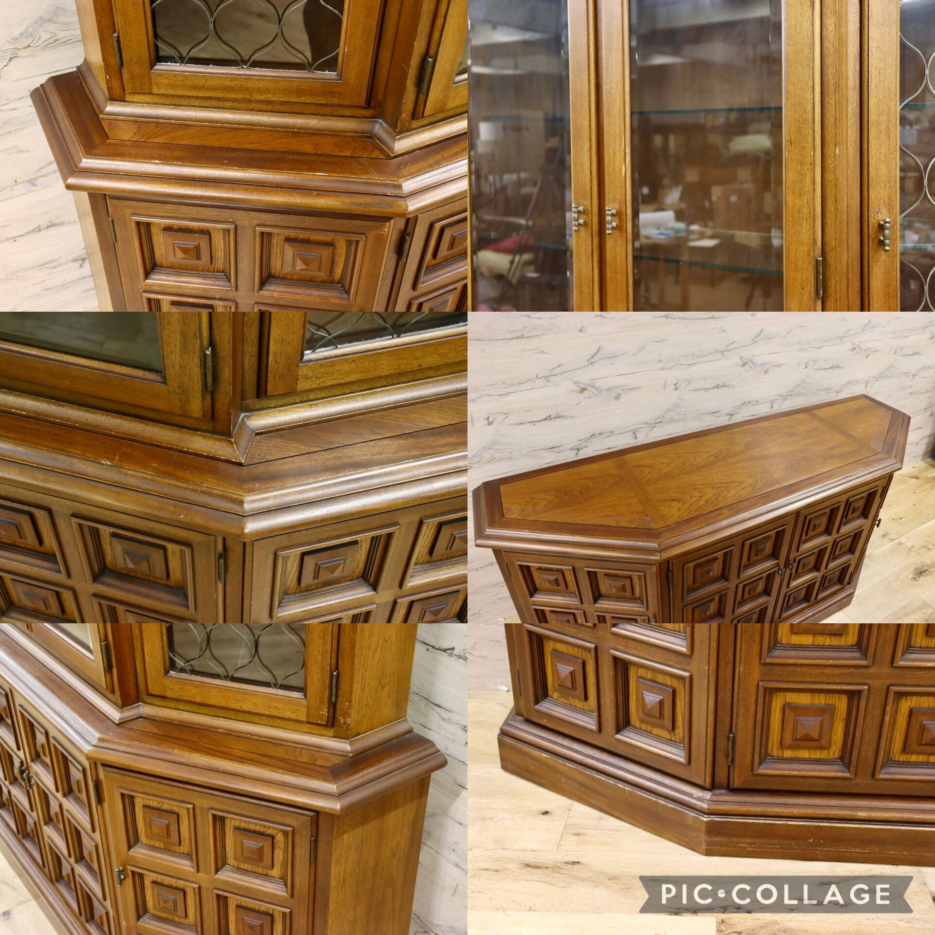 GMHK792○DREXEL HERITAGE / ドレクセルヘリテイジ Esperanto エスペラント ガラスキャビネット 飾り棚 クラシック 定価約210万