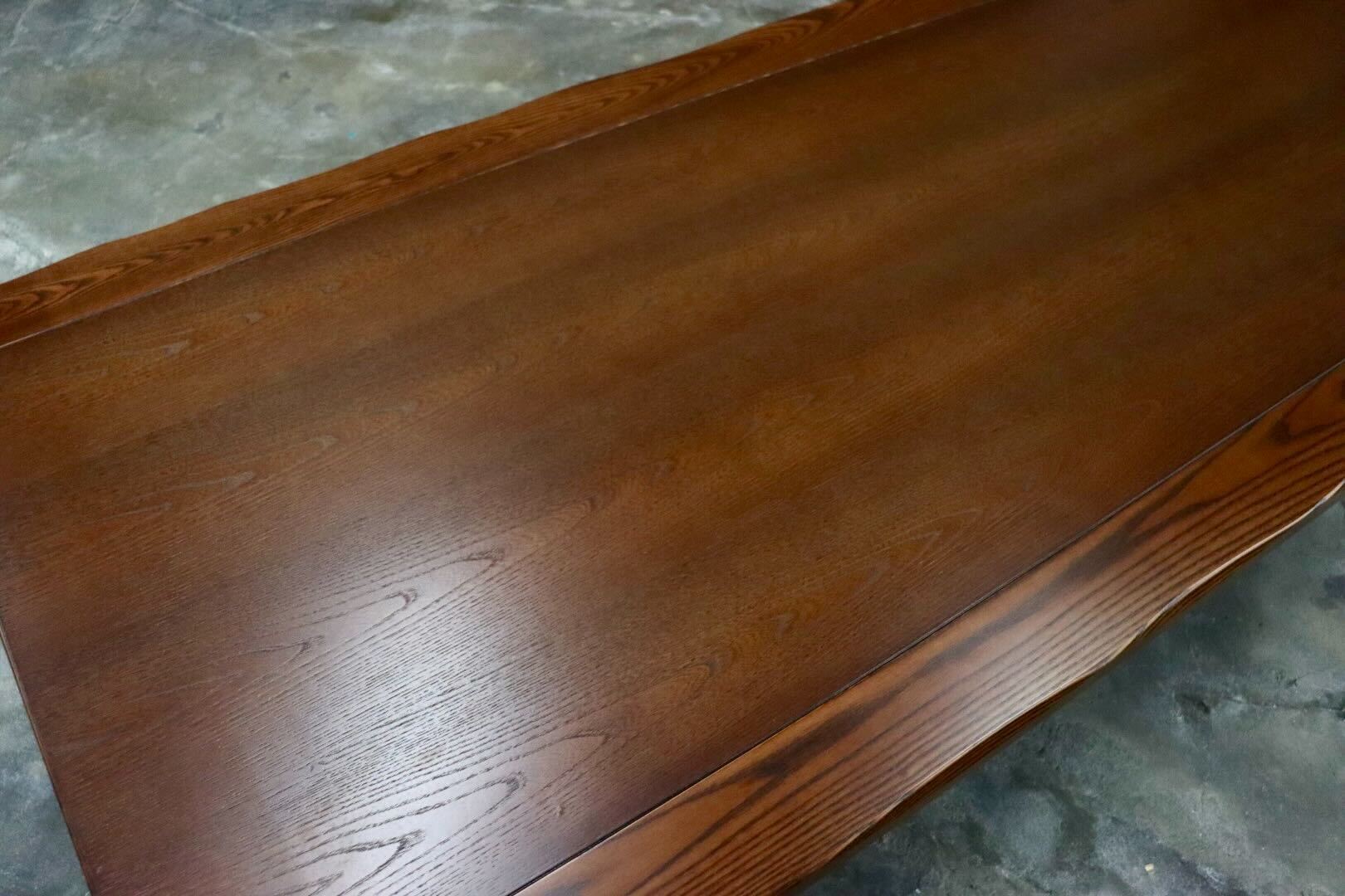 GMIH494B○工房家具 和モダン ダイニングテーブル 食卓テーブル 作業台 タモ材 和家具 店舗什器 ローテーブル リビングテーブル 美品