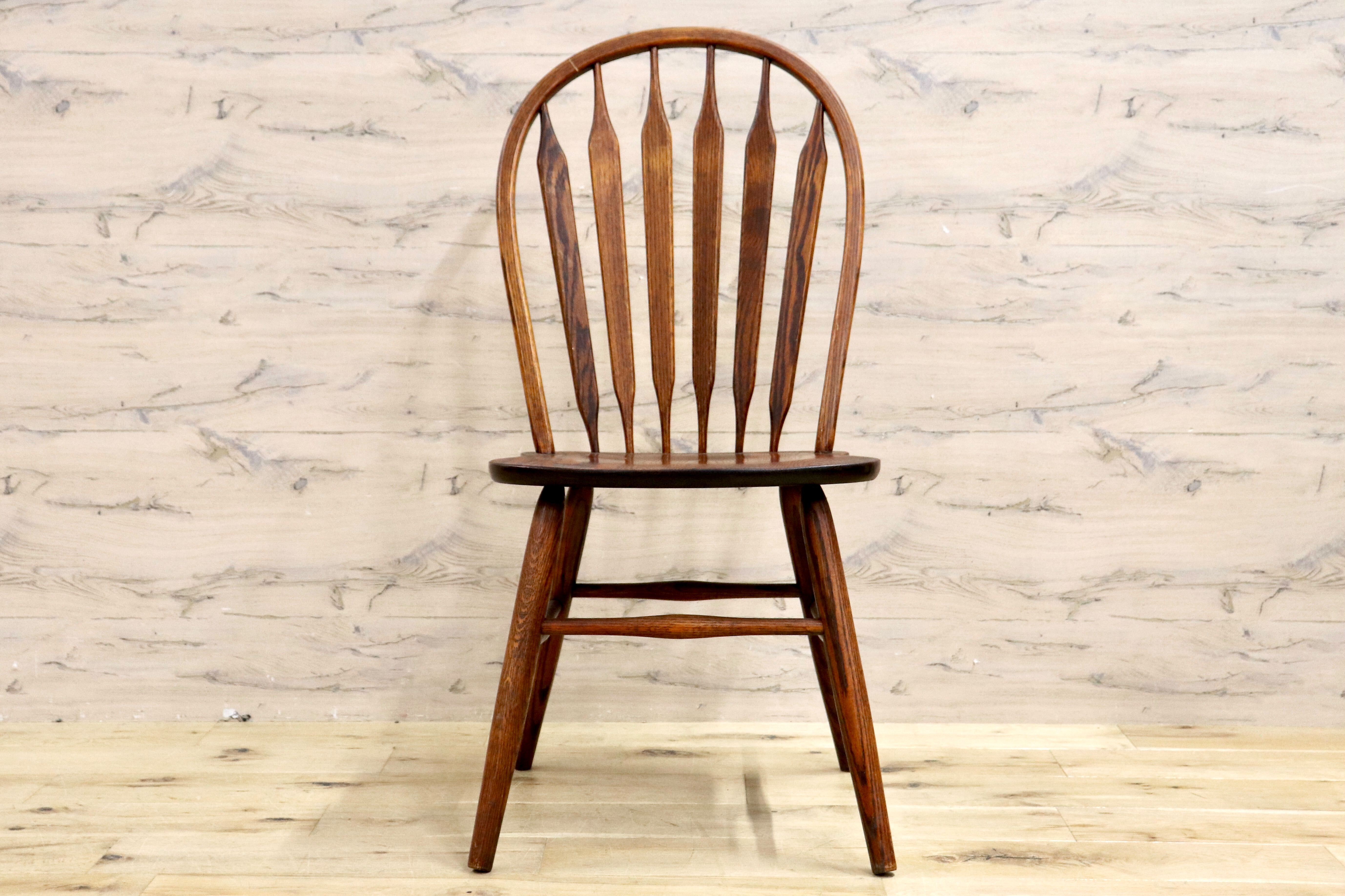 GMHH477B○shin lee / シンリー ダイニングチェア 椅子 ウィンザーチェア ボウバックチェア ヴィンテージ アンティーク レッドオーク 無垢