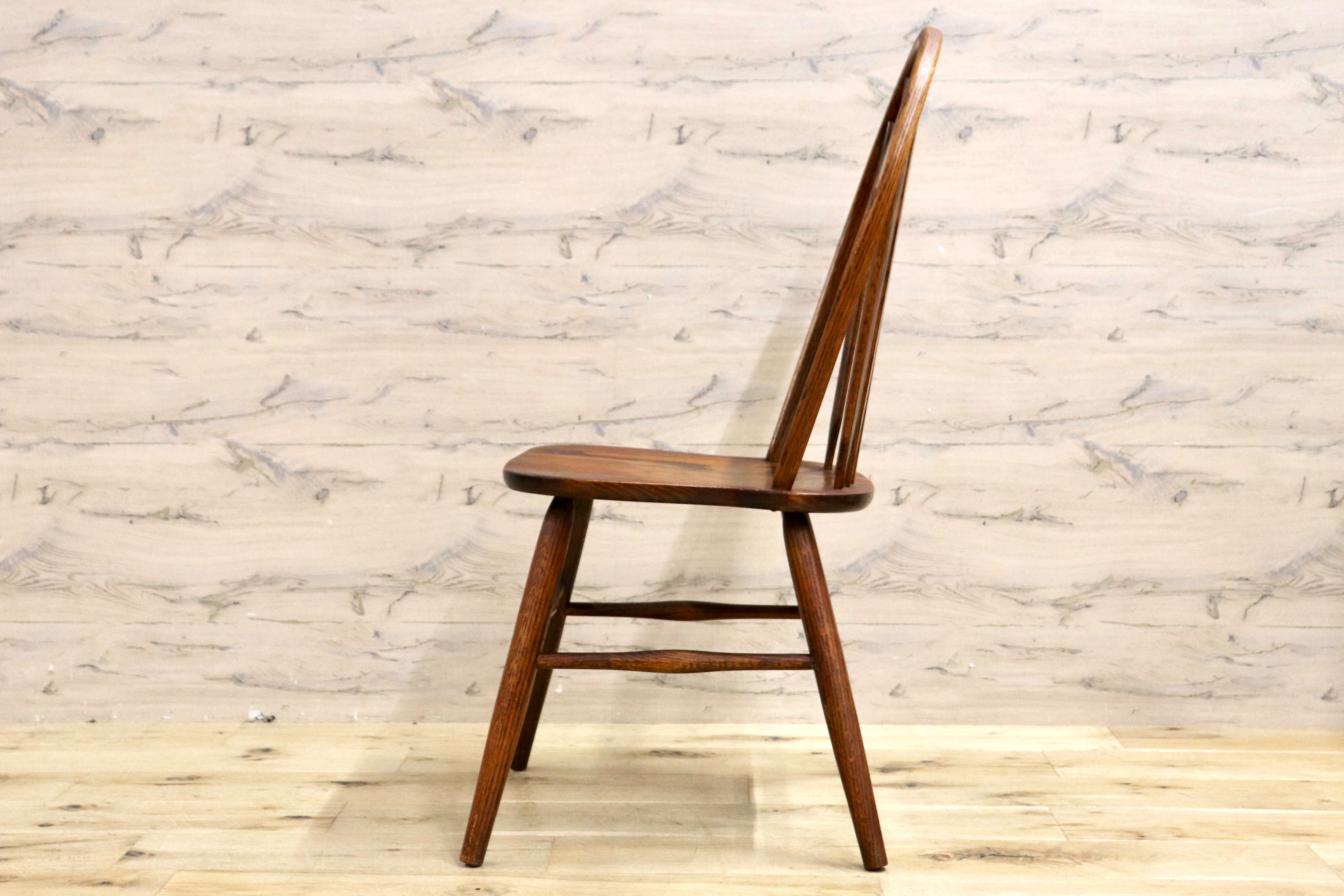 GMHH477B○shin lee / シンリー ダイニングチェア 椅子 ウィンザーチェア ボウバックチェア ヴィンテージ アンティーク レッドオーク 無垢