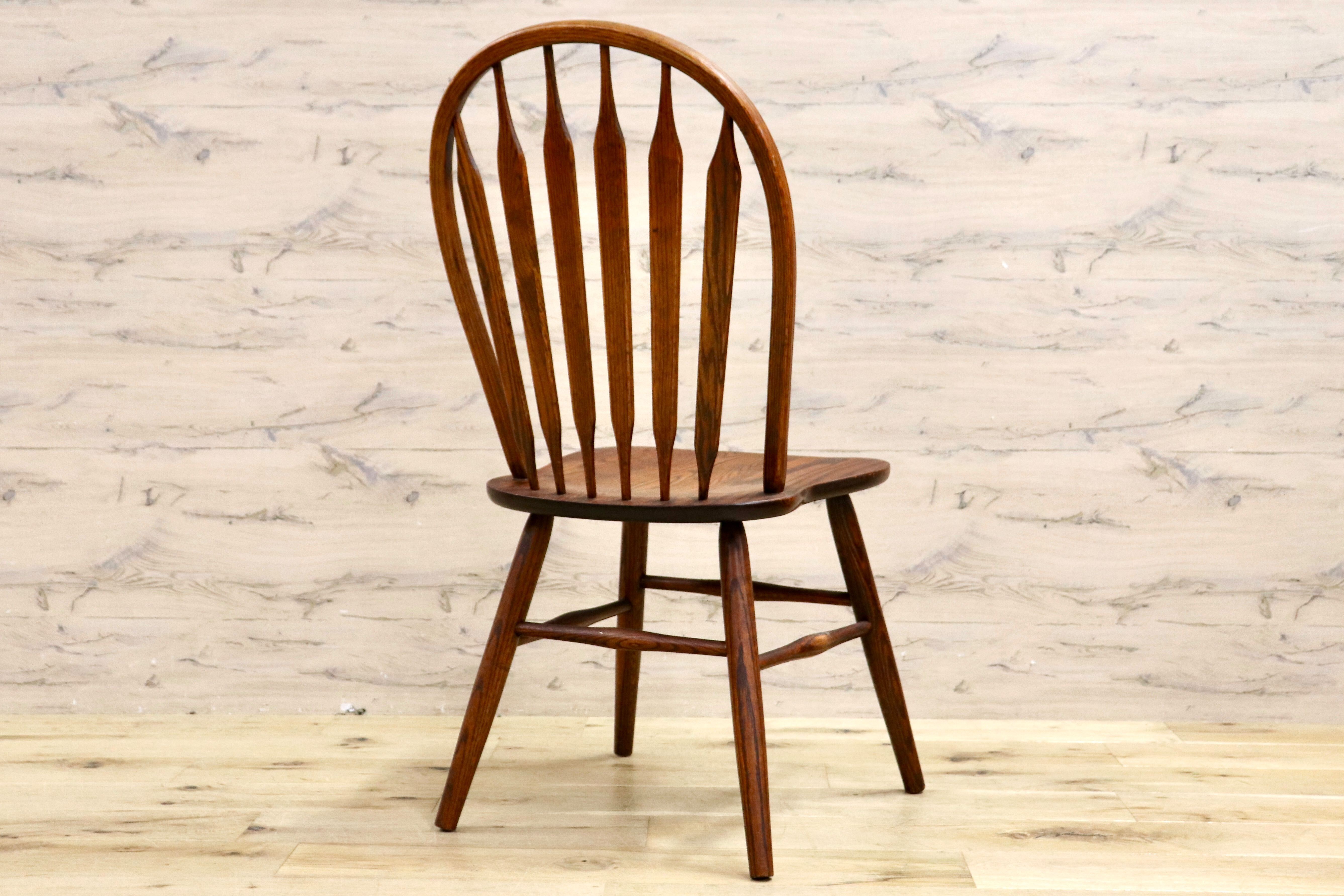 GMHH477B○shin lee / シンリー ダイニングチェア 椅子 ウィンザーチェア ボウバックチェア ヴィンテージ アンティーク レッドオーク 無垢