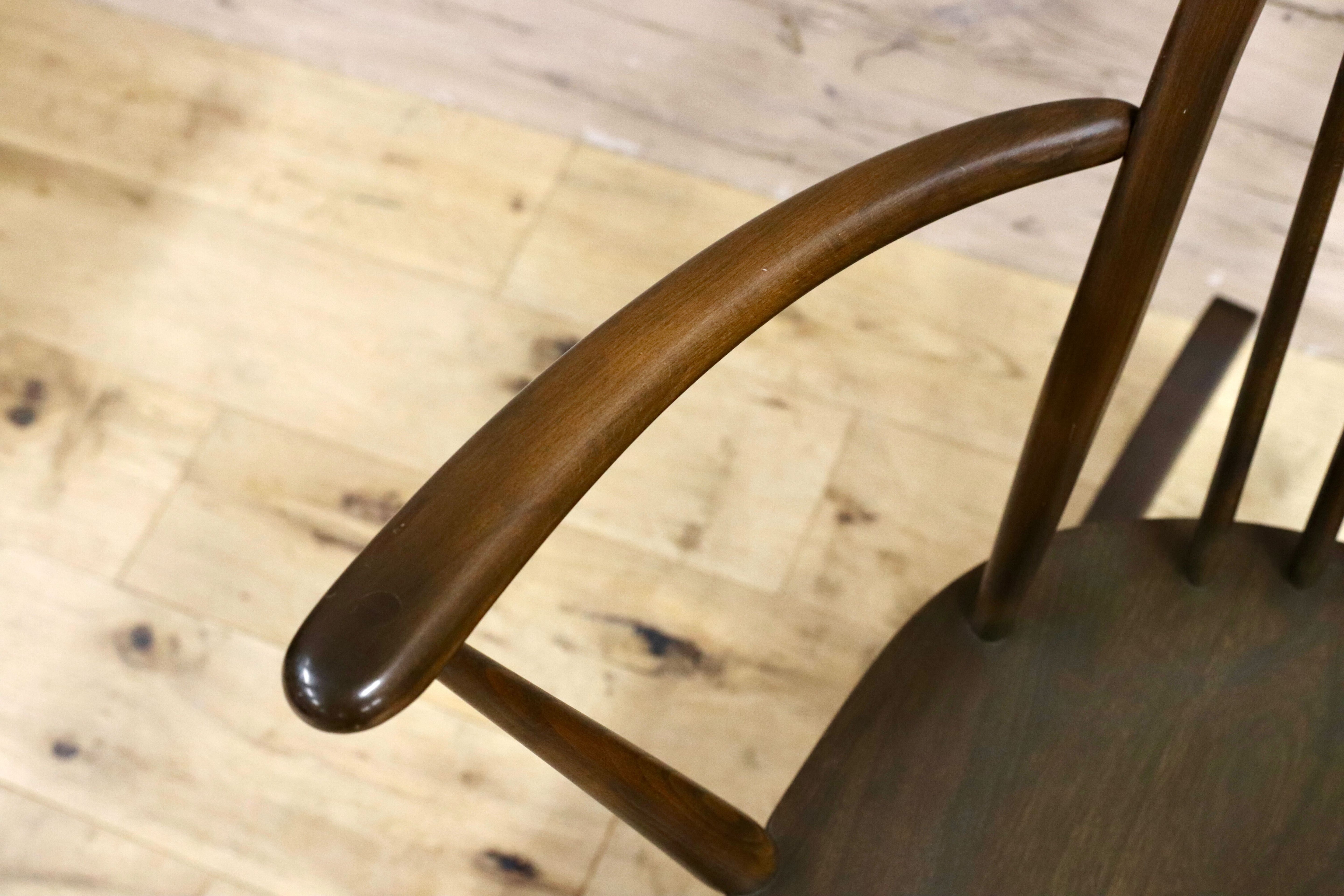 GMIK783○ERCOL / アーコール スワン クエーカー ロッキングチェア 揺り椅子 イギリス アンティーク 高島屋限定50脚 No.3 稀少