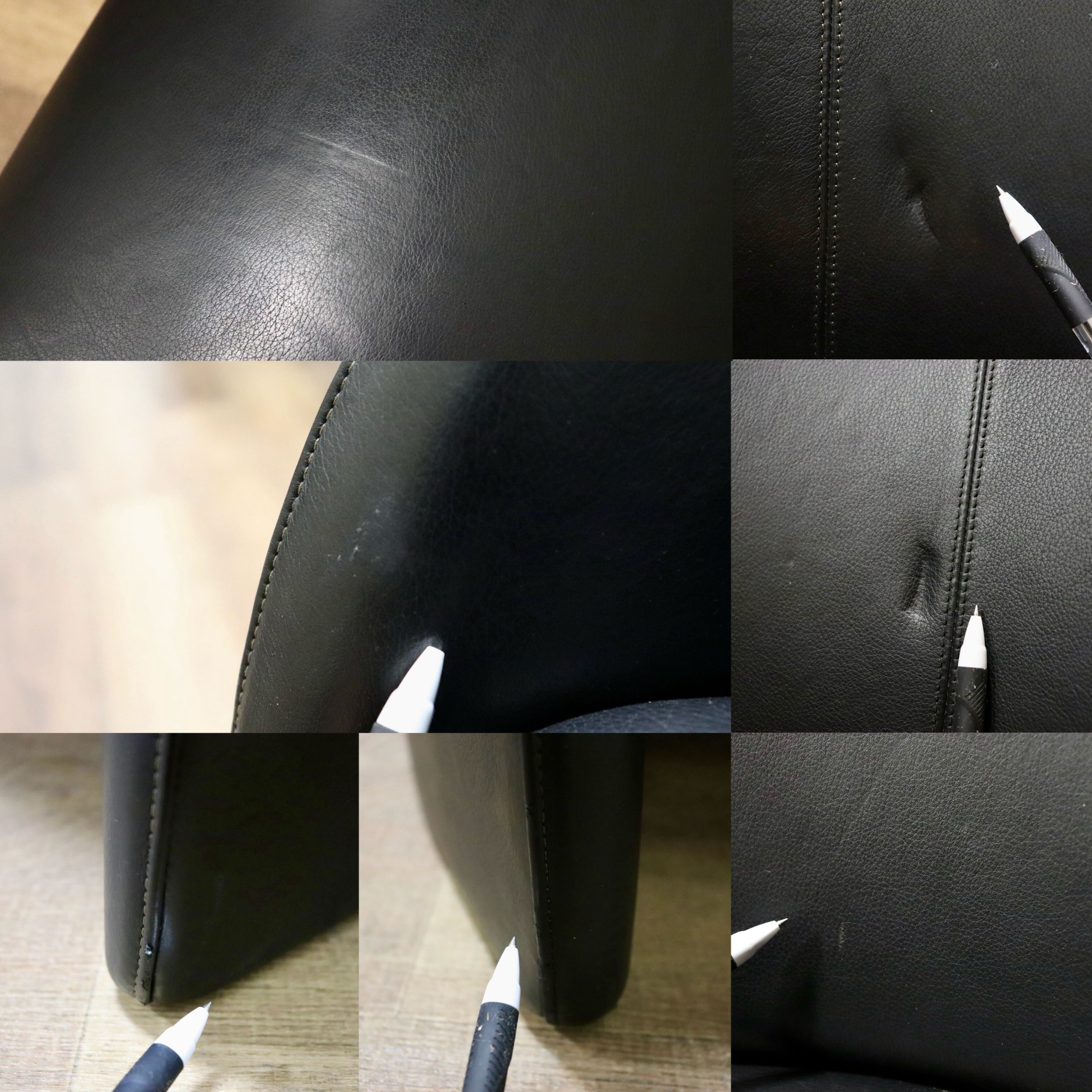 GMHK281A○PoltronaFrau / ポルトローナフラウ インターヴィスタ ラウンジチェア 椅子 イタリア製 黒 本革 レザー IDC大塚家具 定価約51万