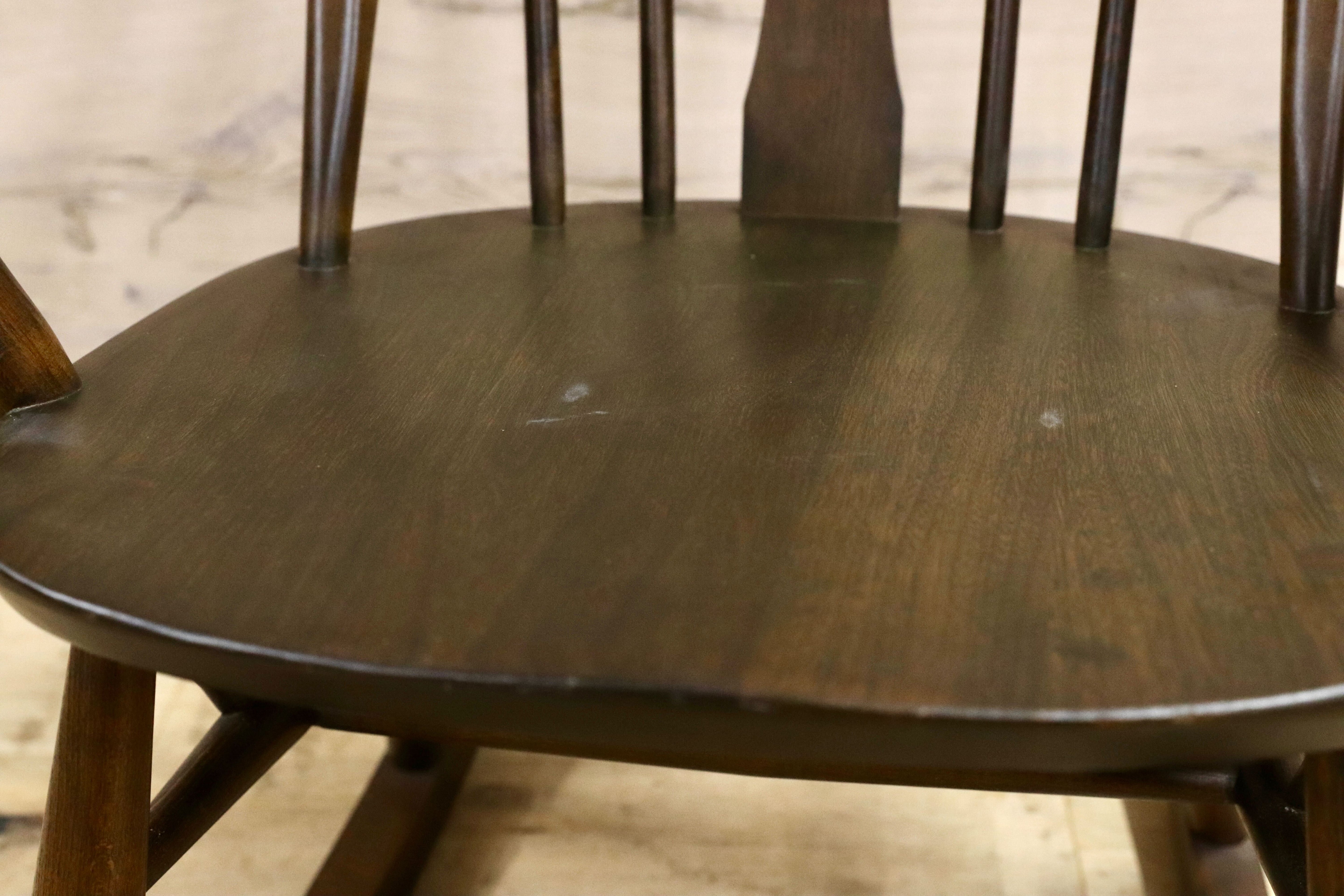 GMIK783○ERCOL / アーコール スワン クエーカー ロッキングチェア 揺り椅子 イギリス アンティーク 高島屋限定50脚 No.3 稀少