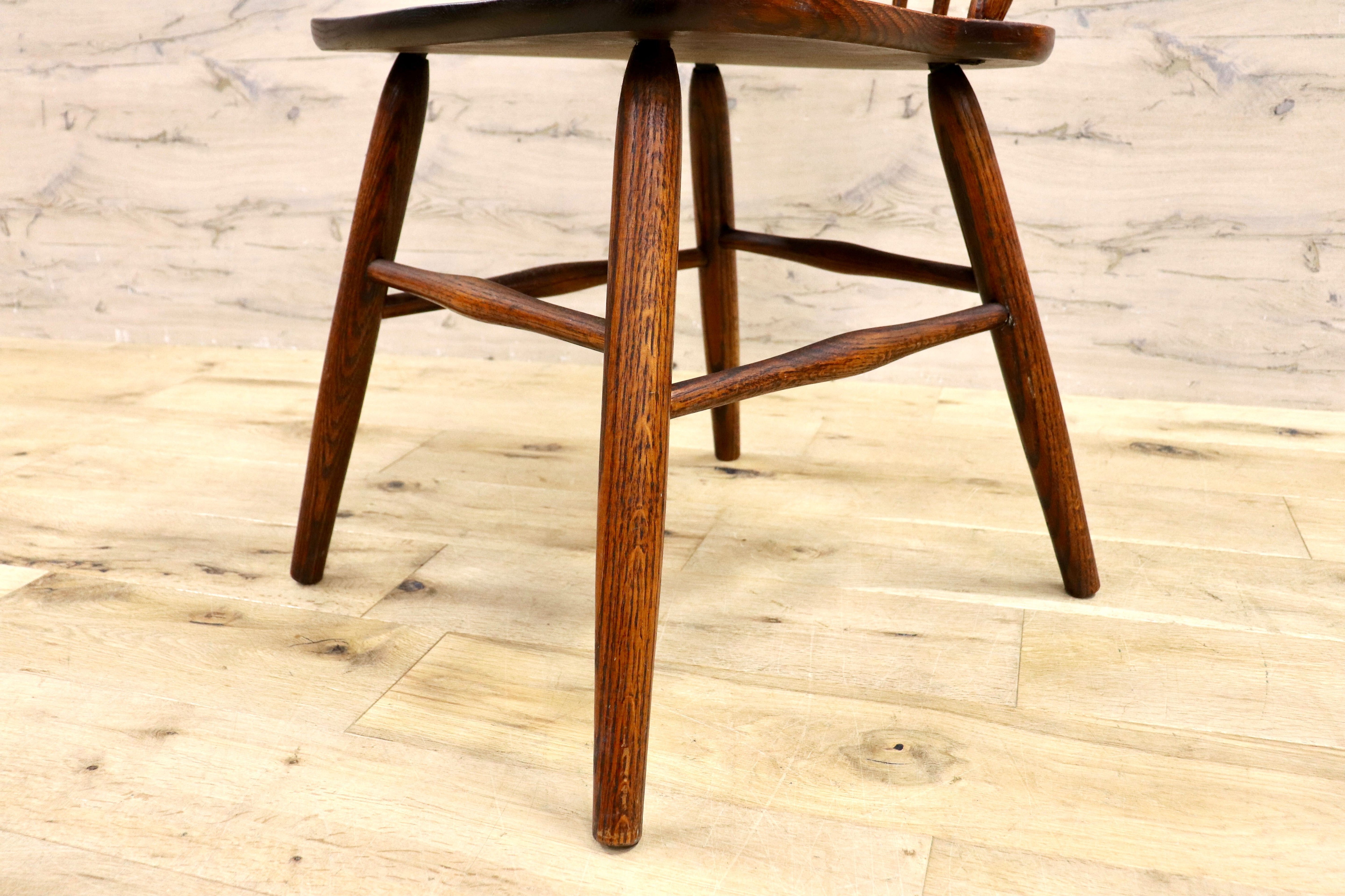 GMHH477B○shin lee / シンリー ダイニングチェア 椅子 ウィンザーチェア ボウバックチェア ヴィンテージ アンティーク レッドオーク 無垢