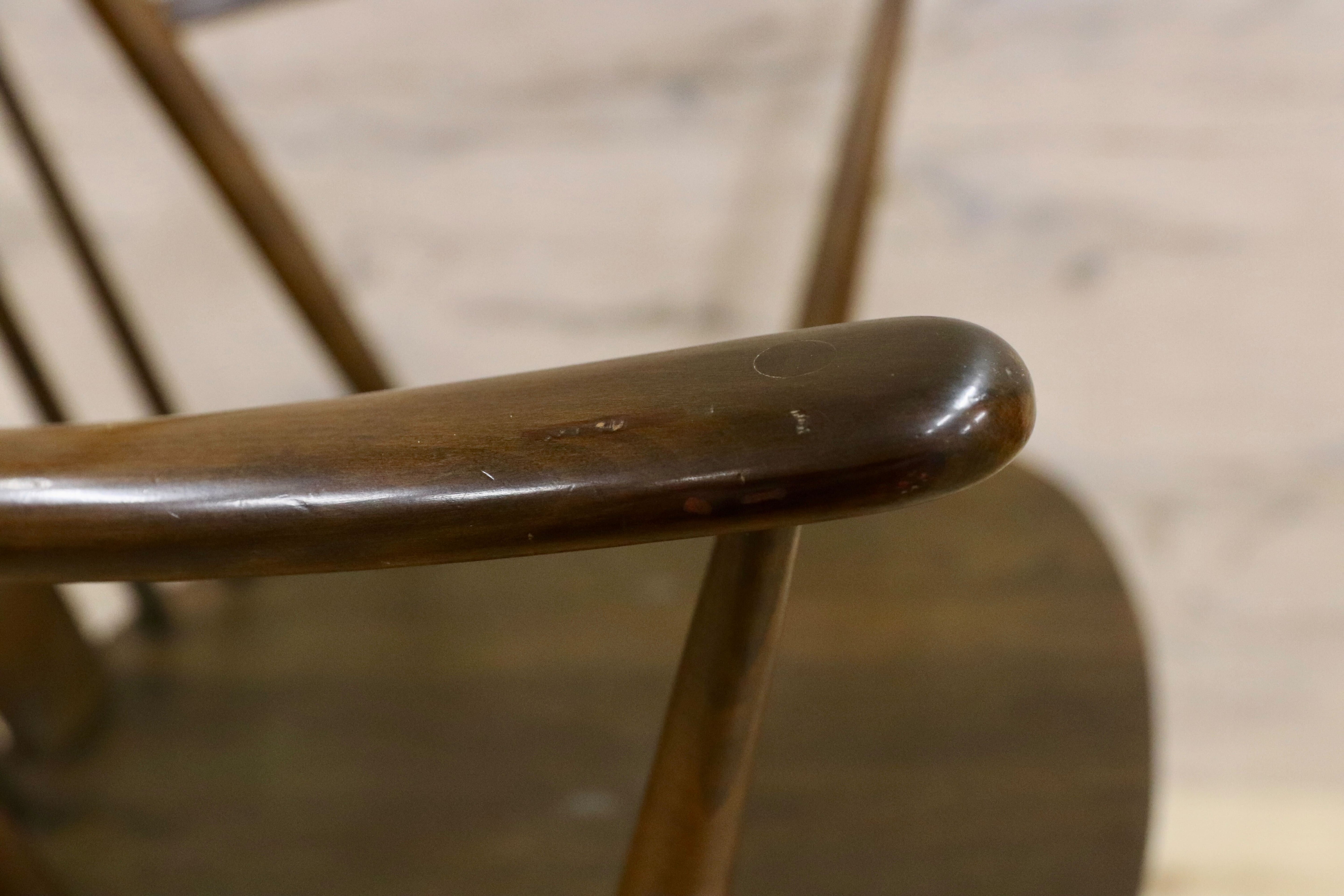 GMIK783○ERCOL / アーコール スワン クエーカー ロッキングチェア 揺り椅子 イギリス アンティーク 高島屋限定50脚 No.3 稀少