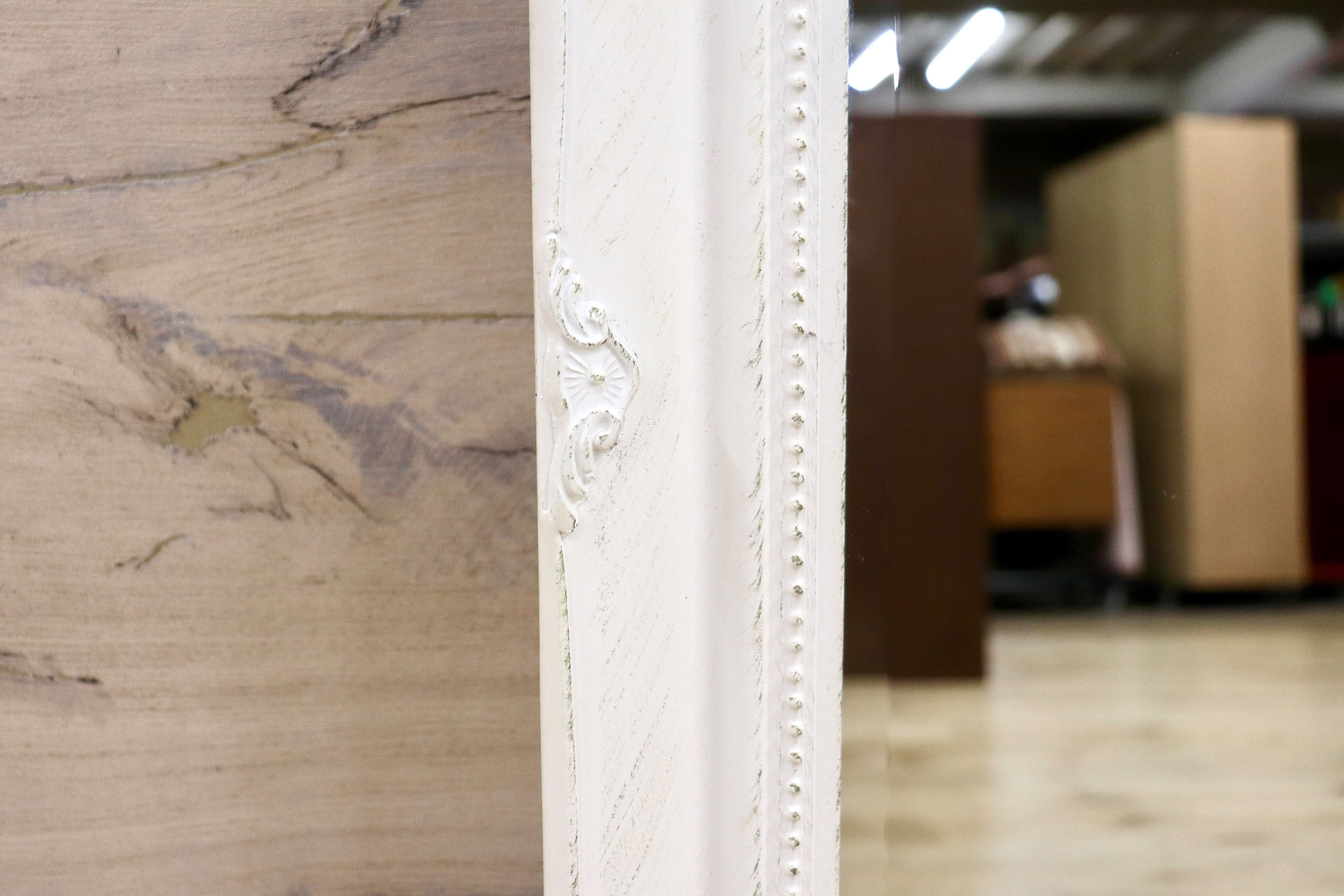 GMHH469○アンティーク調 ウォールミラー 壁掛けミラー 鏡 クラシック ヨーロピアン シャビーシック インテリア ミラー 木製