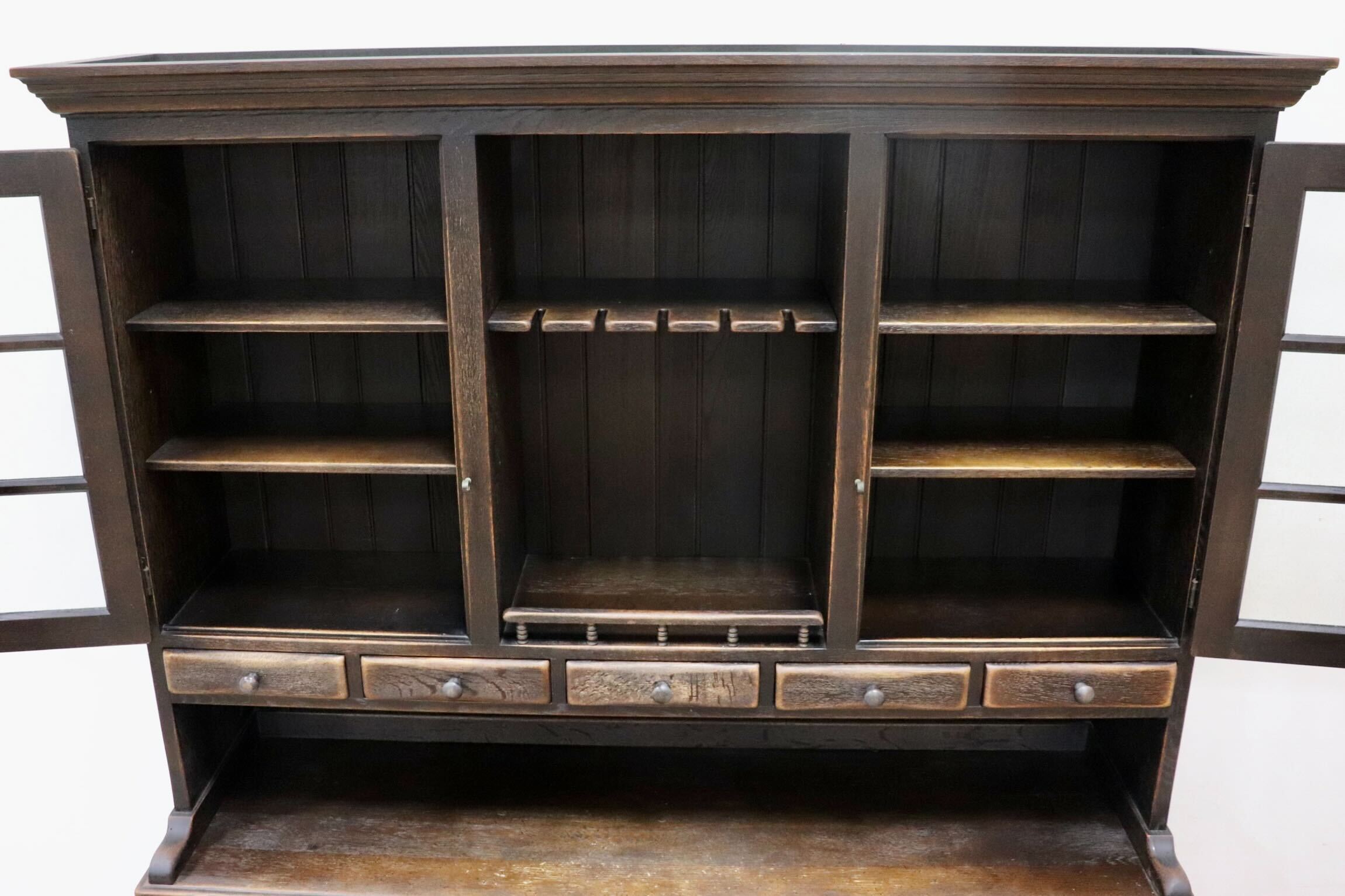 GMHH493○飛騨産業 / HIDA PROVINCIAL プロヴィンシャル カップボード 食器棚 リビングボード オーク無垢材 最高級 クラシカル 約133万