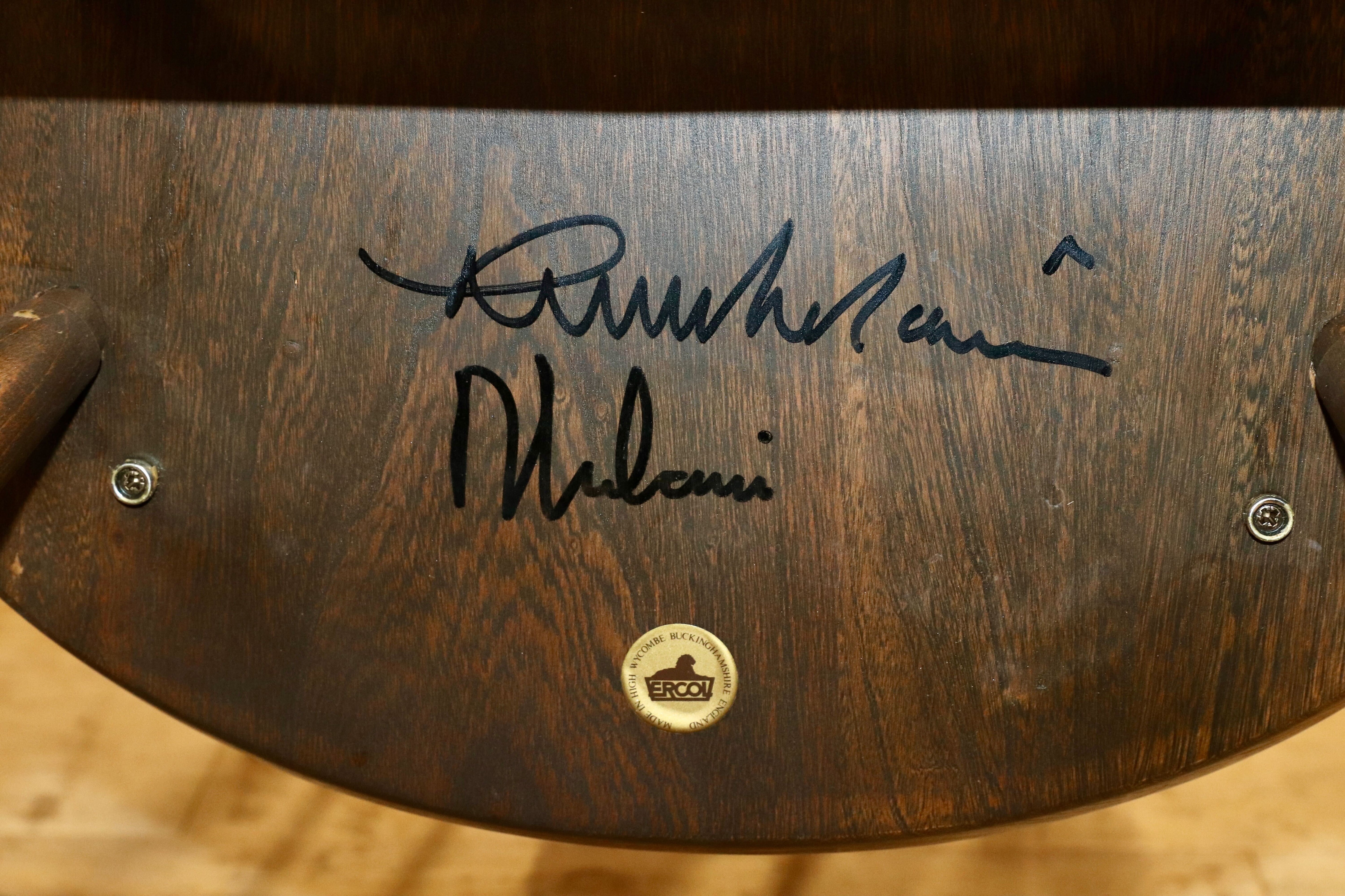 GMIK783○ERCOL / アーコール スワン クエーカー ロッキングチェア 揺り椅子 イギリス アンティーク 高島屋限定50脚 No.3 稀少