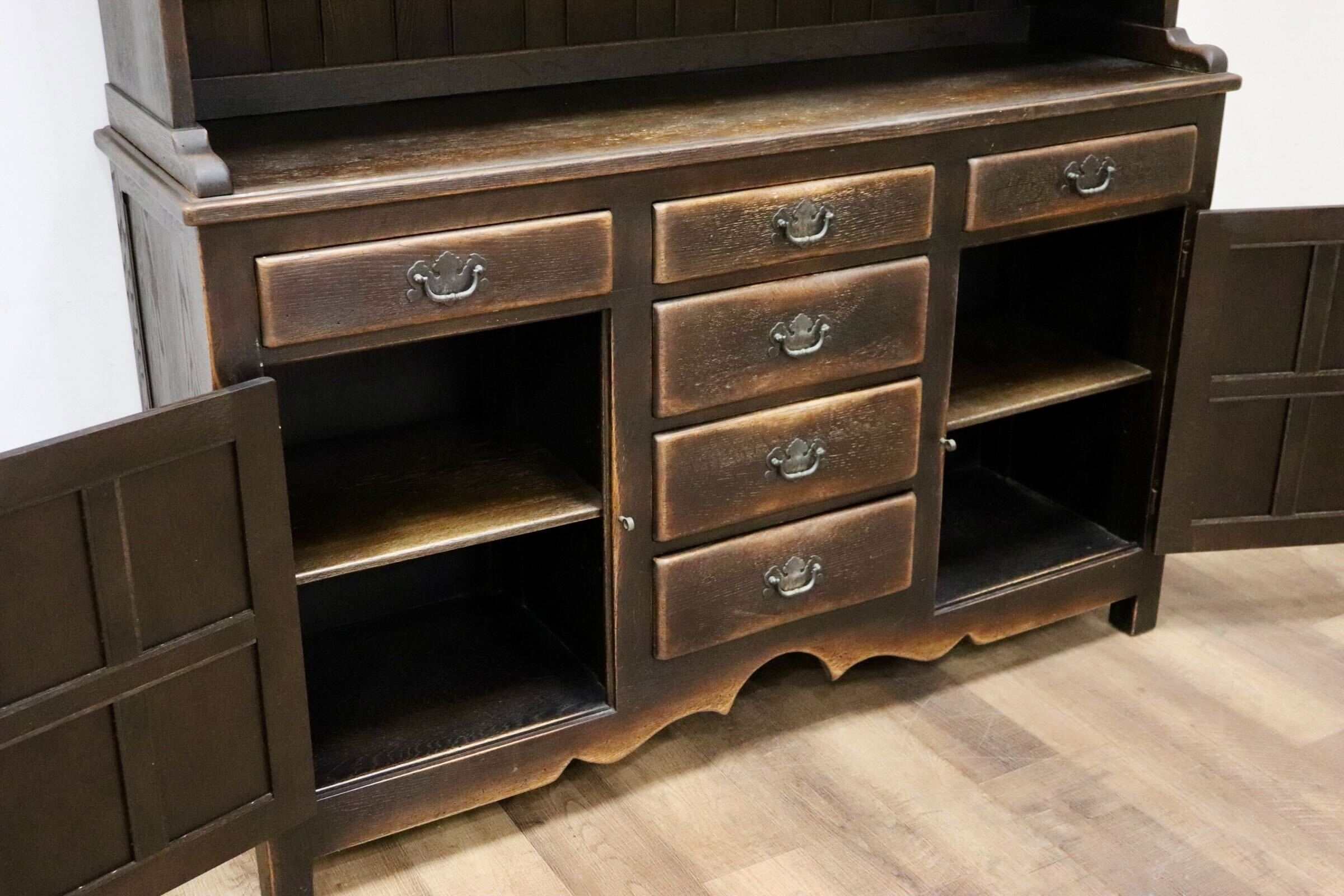 GMHH493○飛騨産業 / HIDA PROVINCIAL プロヴィンシャル カップボード 食器棚 リビングボード オーク無垢材 最高級 クラシカル 約133万