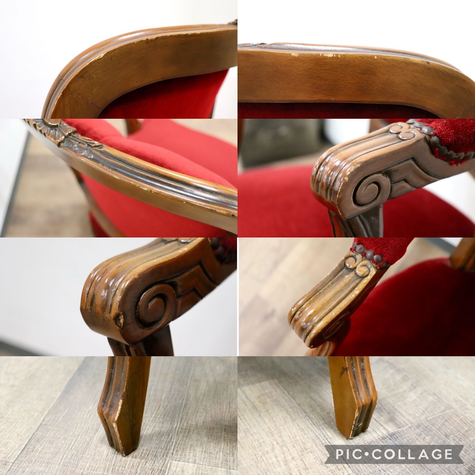 GMGH460A○イタリア製 アンティーク調 輸入家具 ヴェローナクラシック アームチェア ダイニングチェア 定価9.2万 展示品