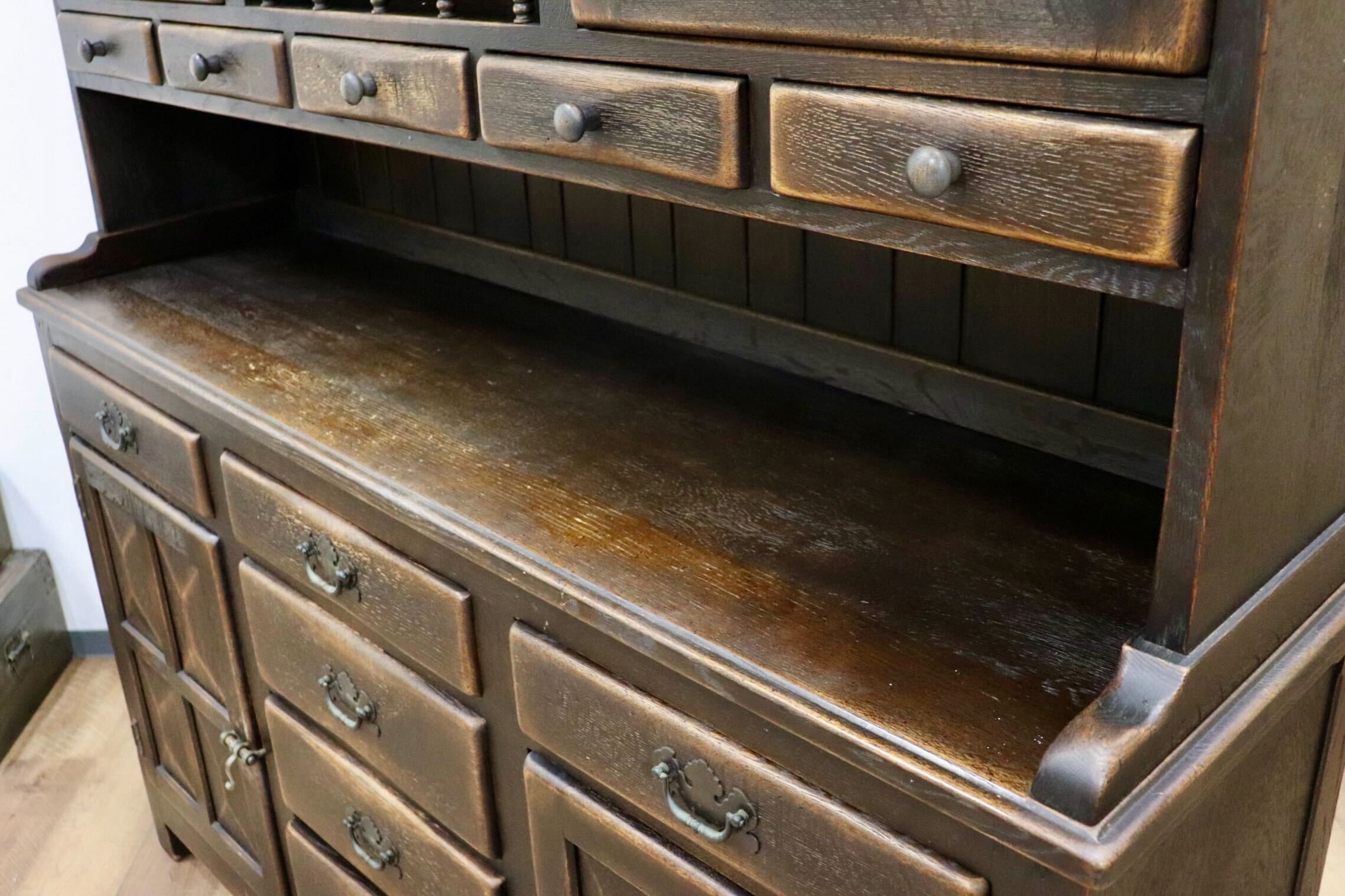 GMHH493○飛騨産業 / HIDA PROVINCIAL プロヴィンシャル カップボード 食器棚 リビングボード オーク無垢材 最高級 クラシカル 約133万