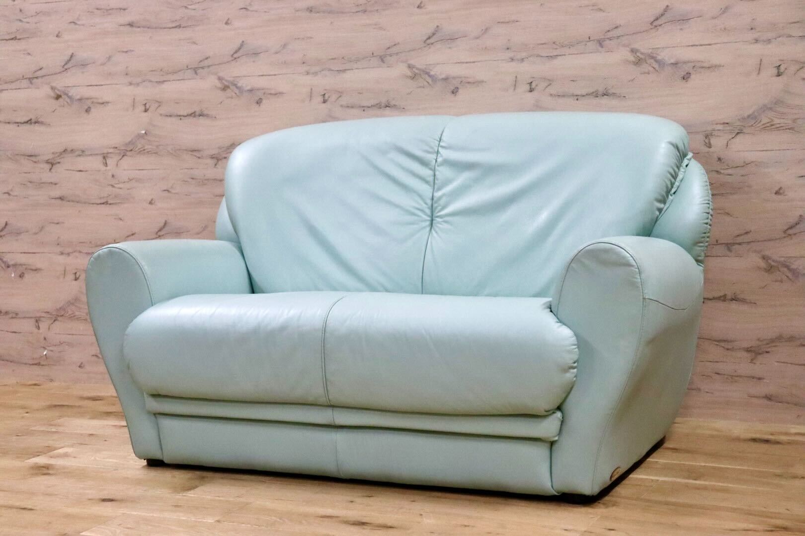 GMFK763B○Chateau d'Ax / シャトーダックス 2人掛けソファ ラブソファ 長椅子 本革 ミント イタリアモダン フランスベッド