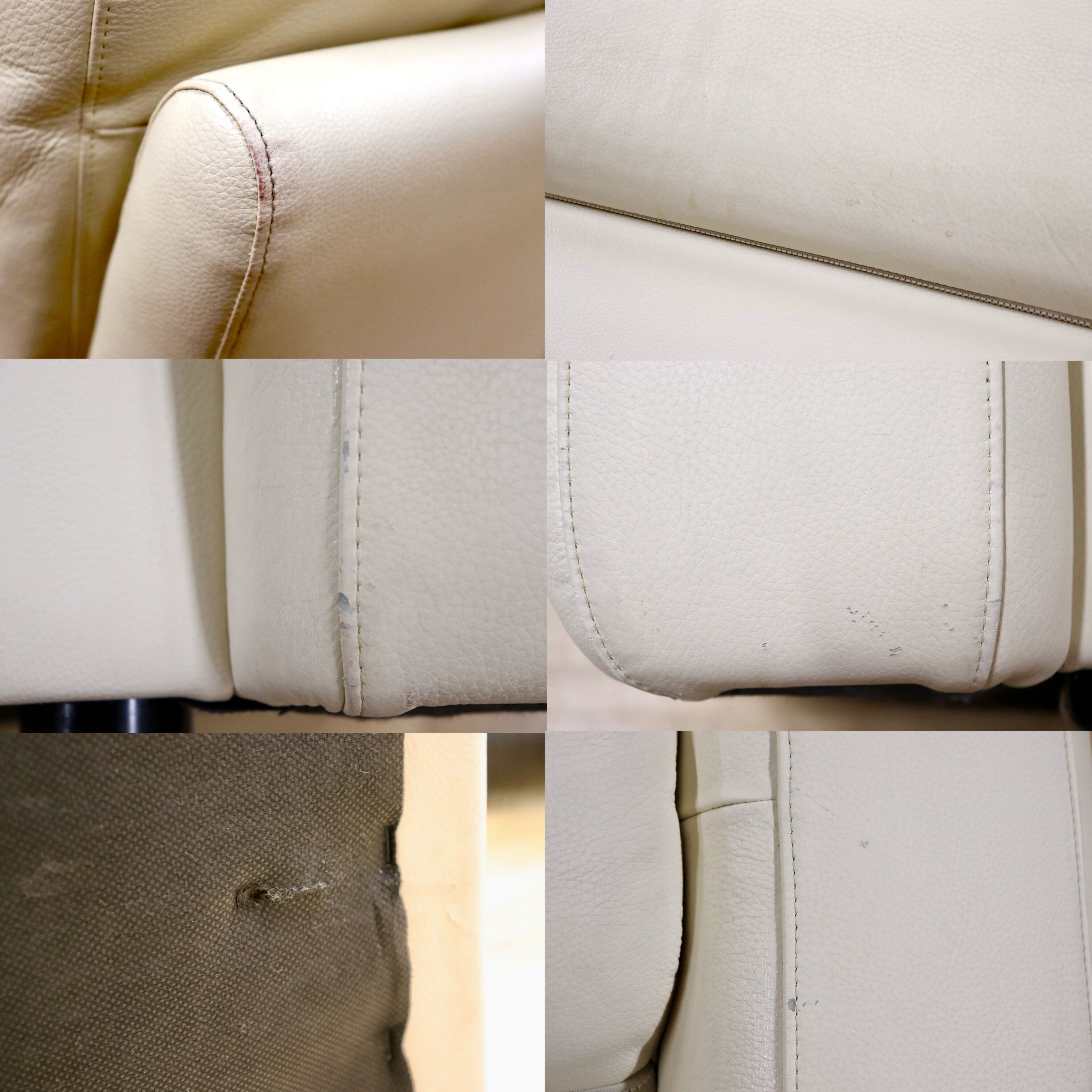 GMHK254C○karimoku / カリモク Direttore ディレトーレ 3人掛けソファ トリプルソファ 長椅子 本革 アイボリー モダン 国産家具