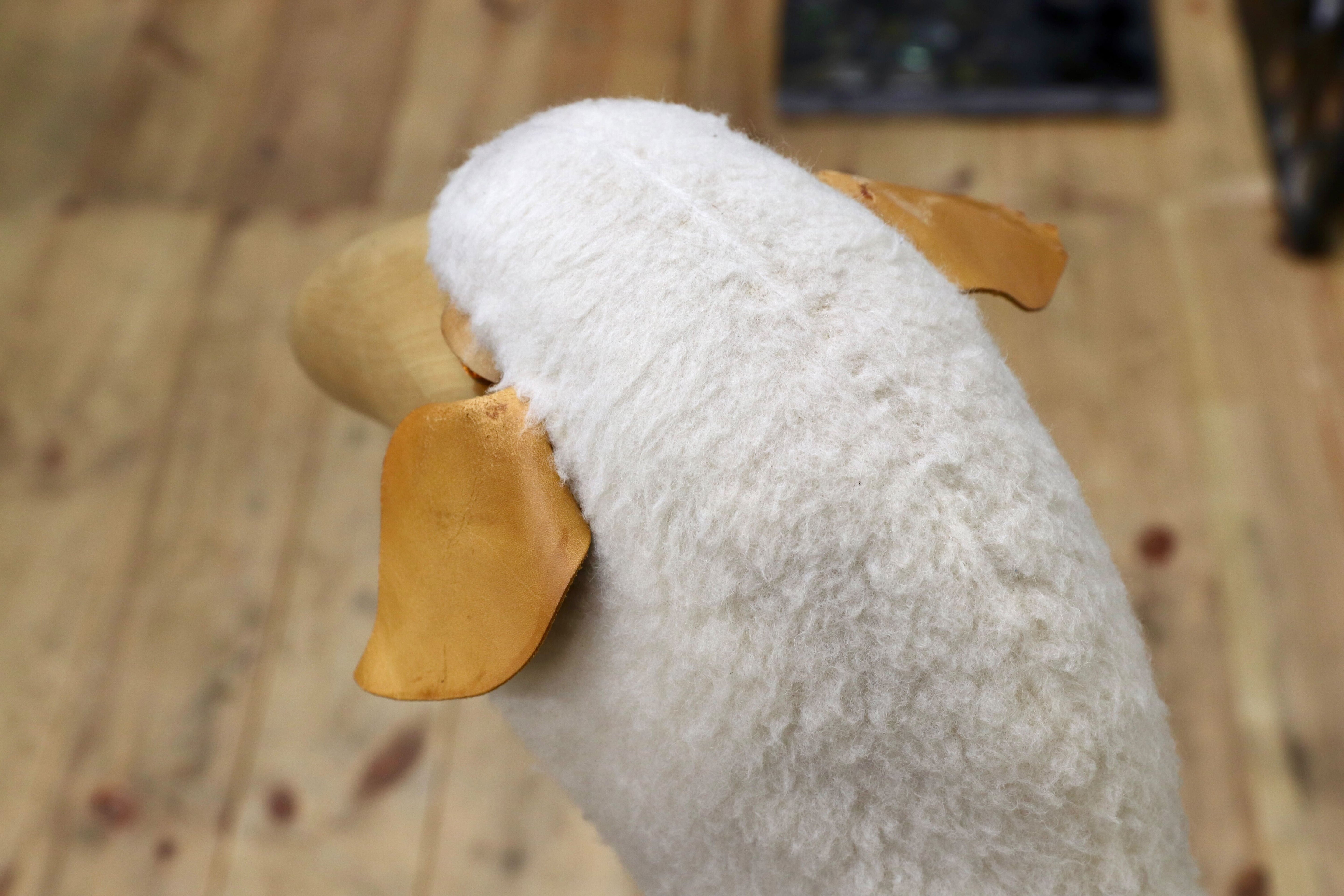 GMIS450A○Hanns-Peter Krafft ハンス・ペーター・クラフト ドイツ製 Meier Germany マイヤー ブナ材 羊 スツール 超レア