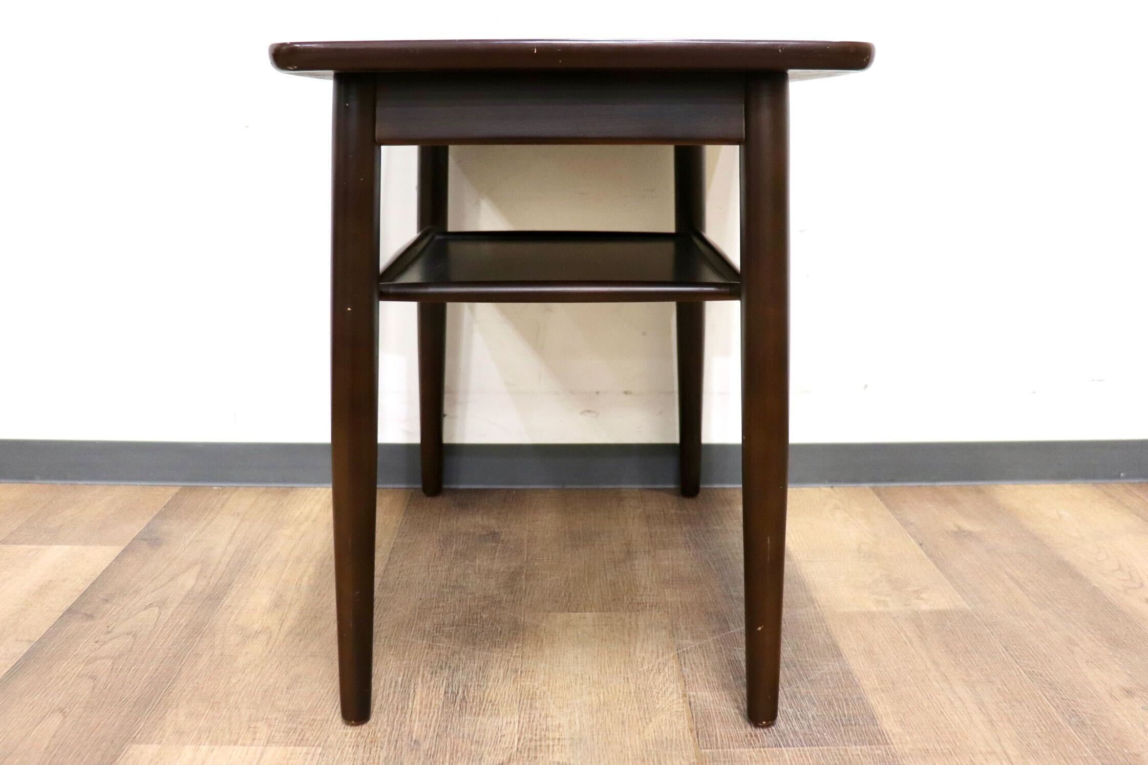 GMHH430○鳥取家具 サイドテーブル 机 コーヒーテーブル ミニーブル 飾り棚 花台 アンティーク ヴィンテージ 木製 昭和レトロ