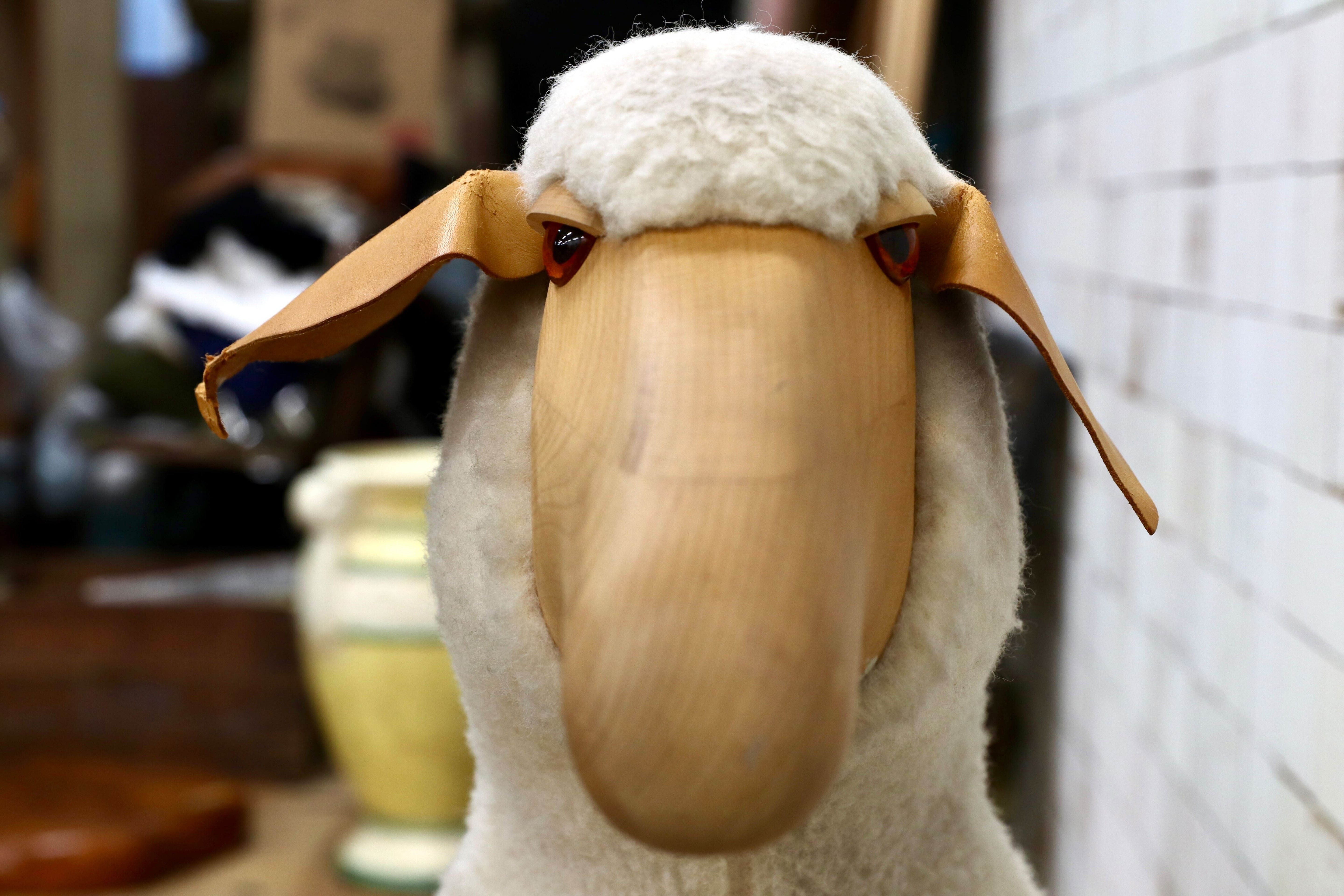 GMIS450A○Hanns-Peter Krafft ハンス・ペーター・クラフト ドイツ製 Meier Germany マイヤー ブナ材 羊 スツール 超レア