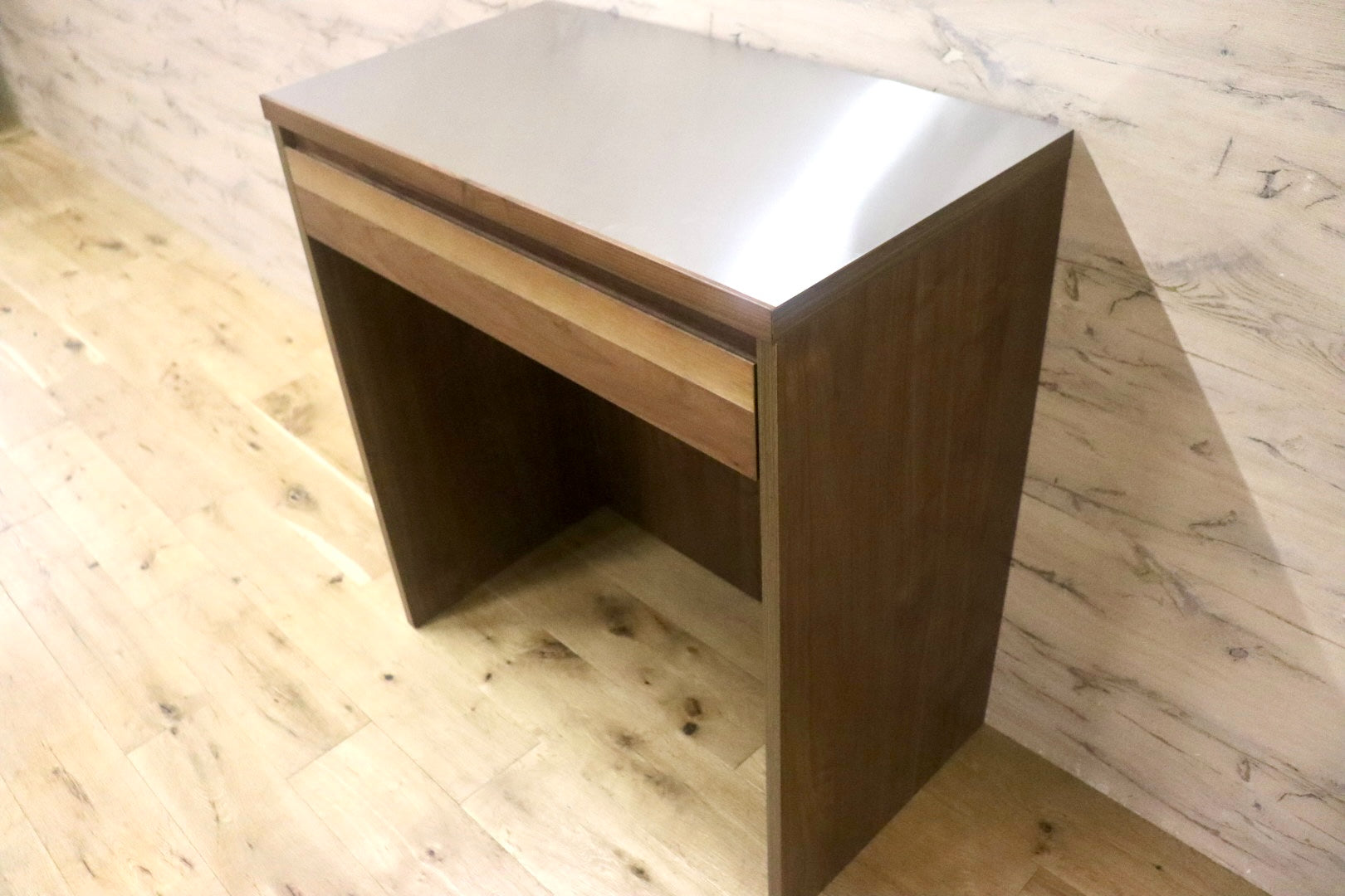 GMJK67〇unico / ウニコ DIX ディクス ダストカウンター キッチンカウンター キッチン収納 ウォールナット 定価約6.9万
