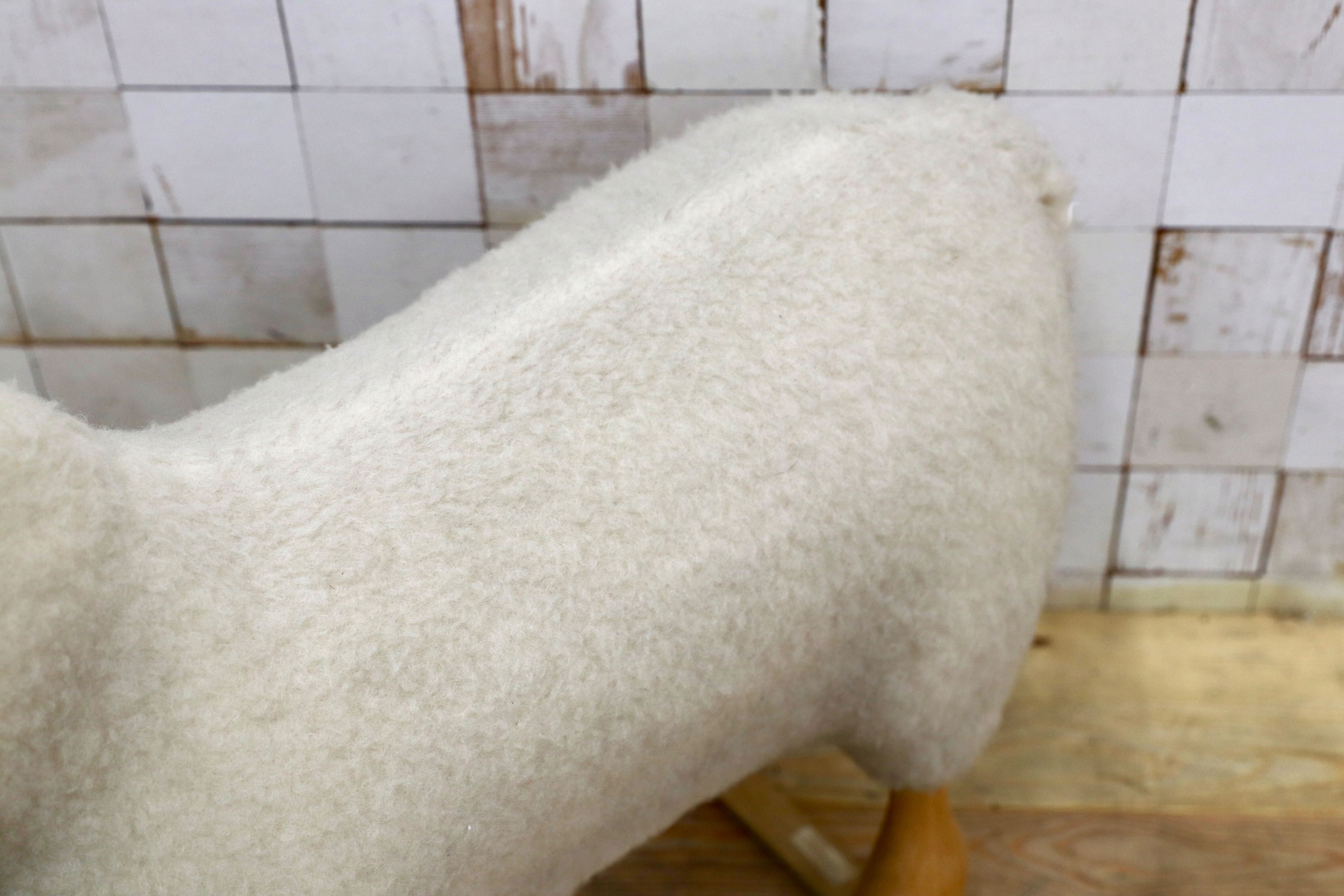 GMIS450B○Hanns-Peter Krafft ハンス・ペーター・クラフト ドイツ製 Meier Germany マイヤー ブナ材 羊 スツール 超レア