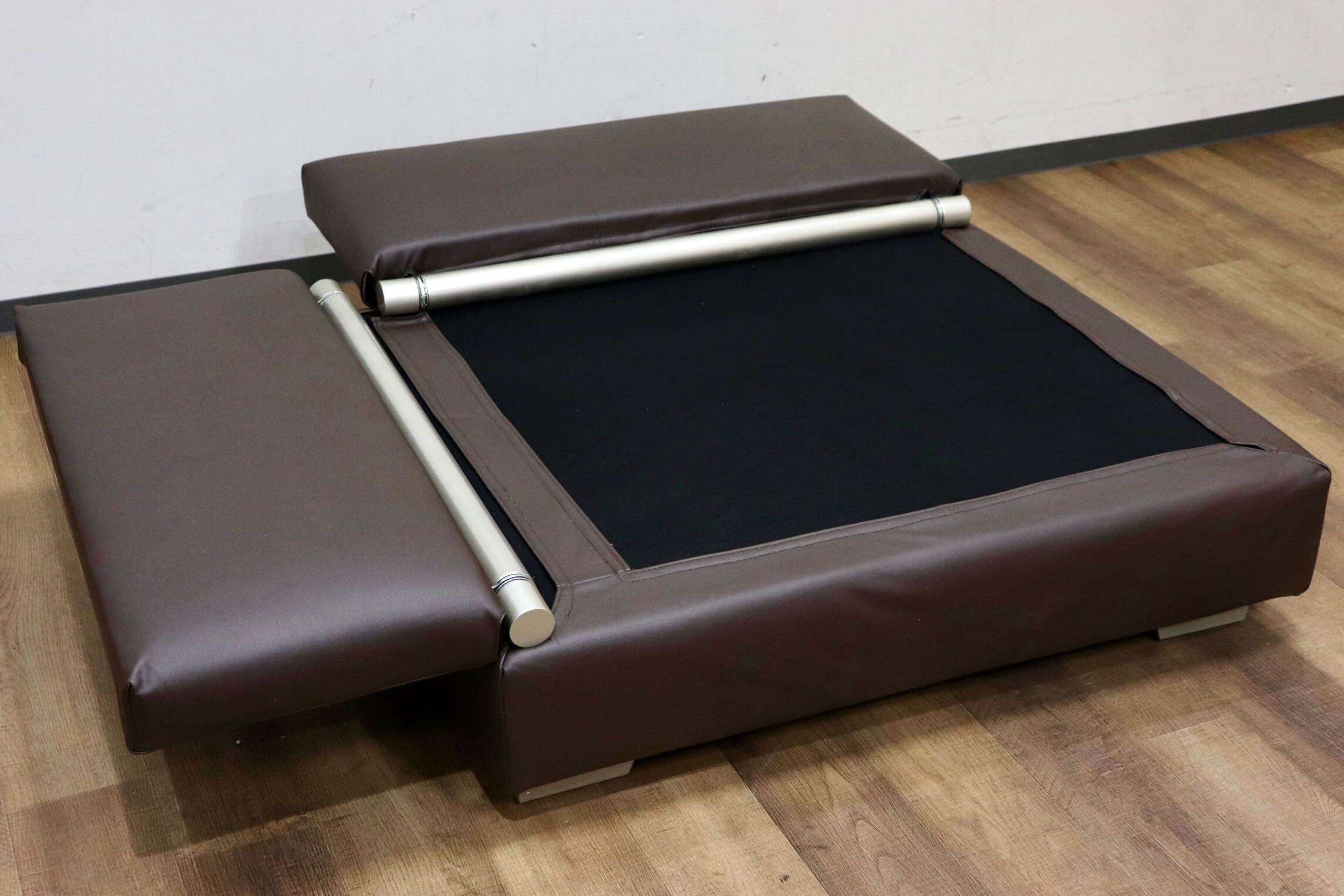 GMHN268B○MARGINAL / マージナル TABIO SOFA 片肘 カウチソファ 1人掛けソファ シングルソファ カバーリング 合皮 ブラウン 未使用品